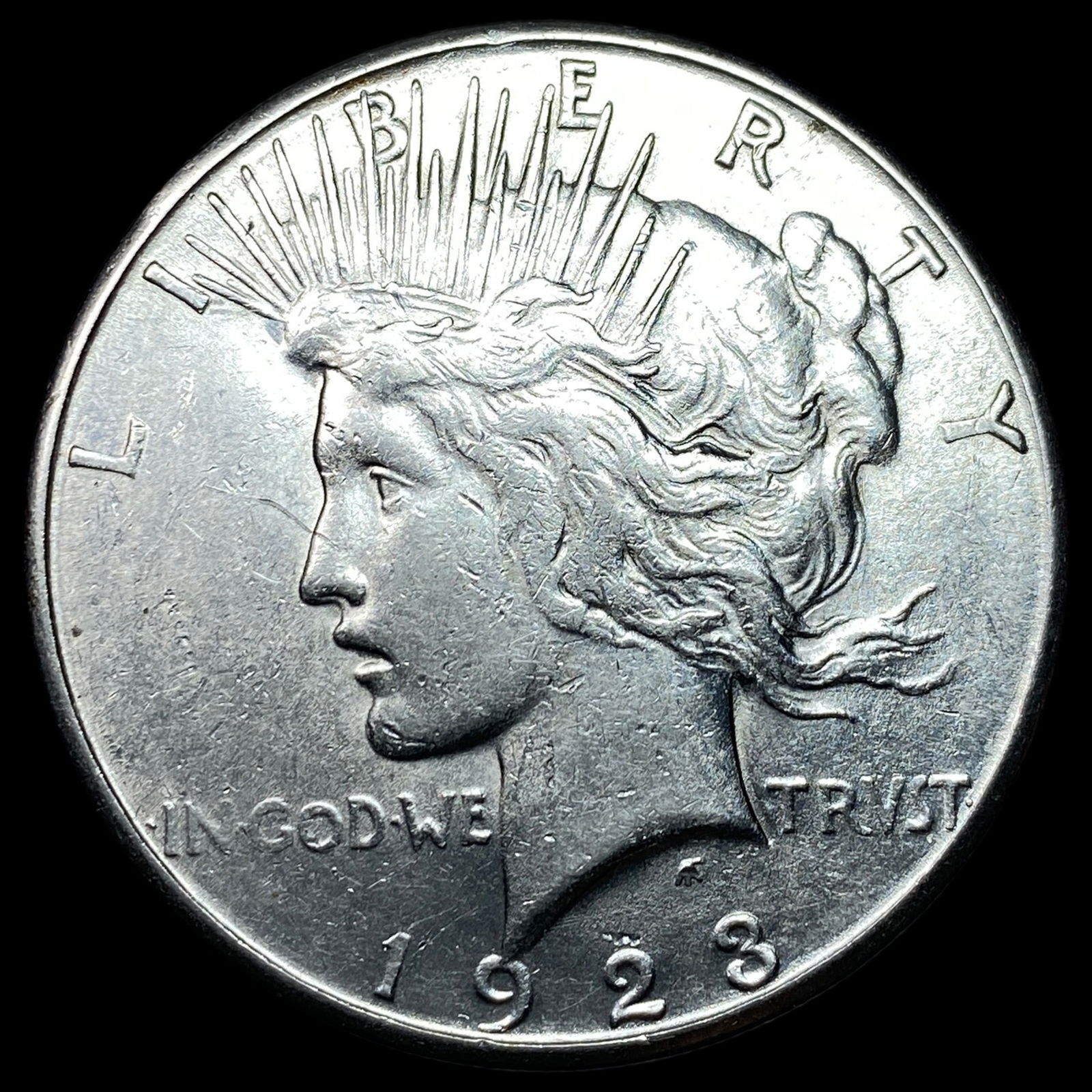 1923-S Silver Peace Dollar CLOSELY UNCIRCULATED: 1923-S Silver Peace Dollar CLOSELY UNCIRCULATED