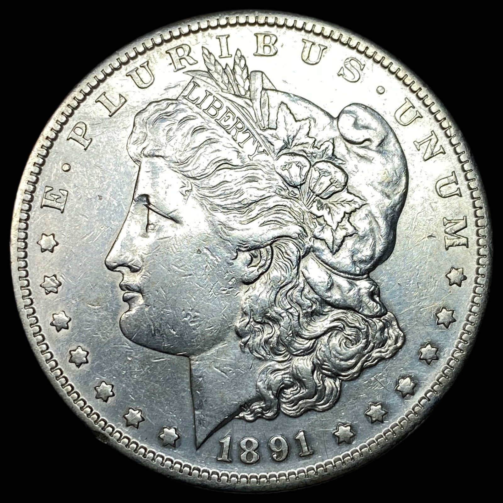 1891-S Silver Morgan Dollar CLOSELY UNCIRCULATED: 1891-S Silver Morgan Dollar CLOSELY UNCIRCULATED