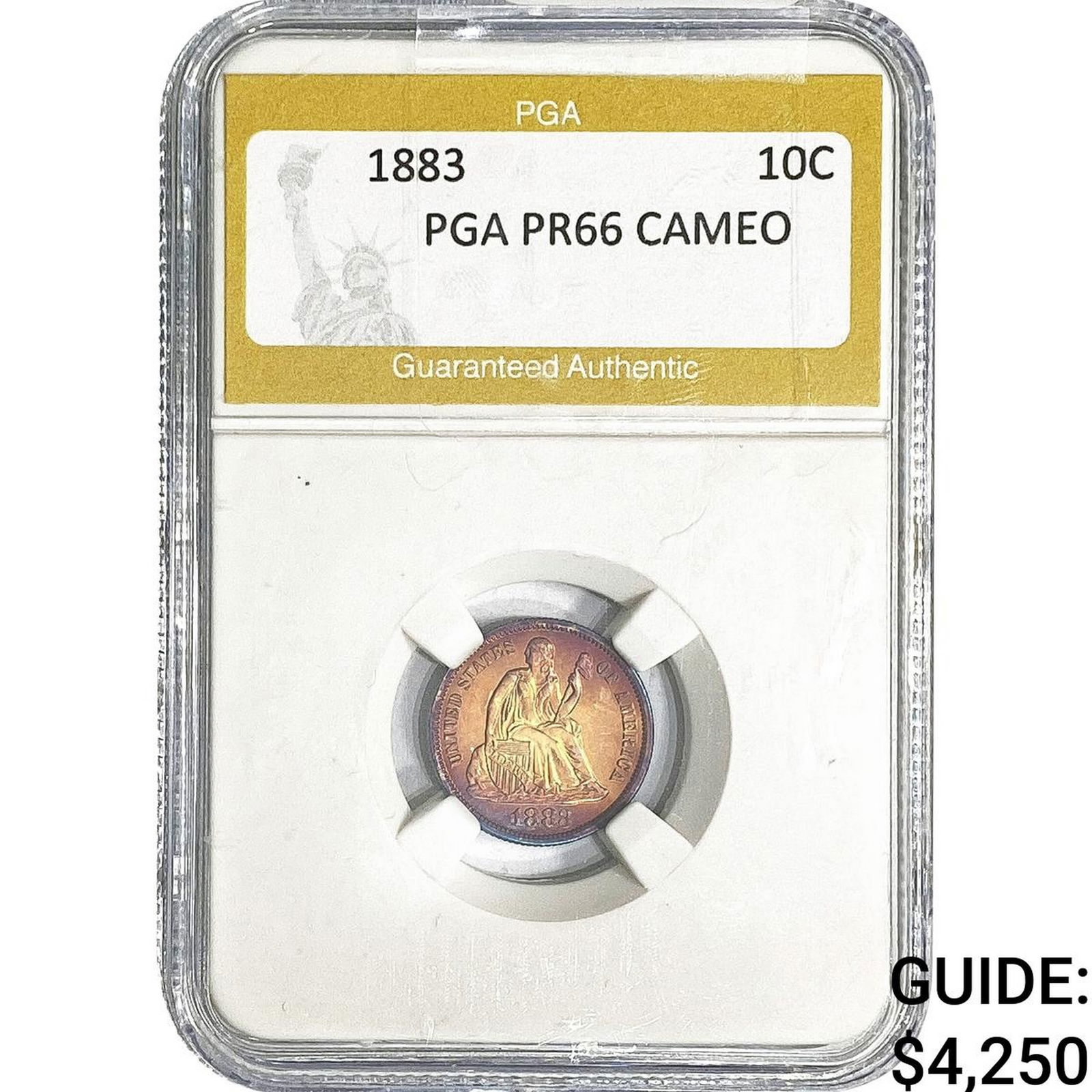 1883 Seated Liberty Dime PGA PR66 Cameo: 1883 Seated Liberty Dime PGA PR66 Cameo