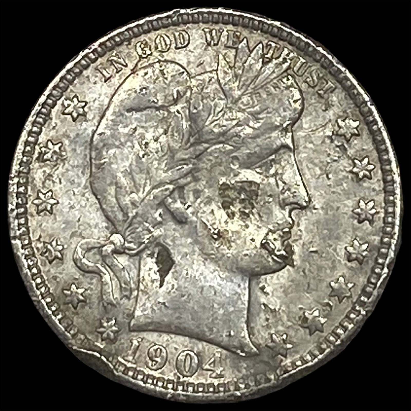 1904 Silver Barber Quarter HIGH GRADE (1 of 2)