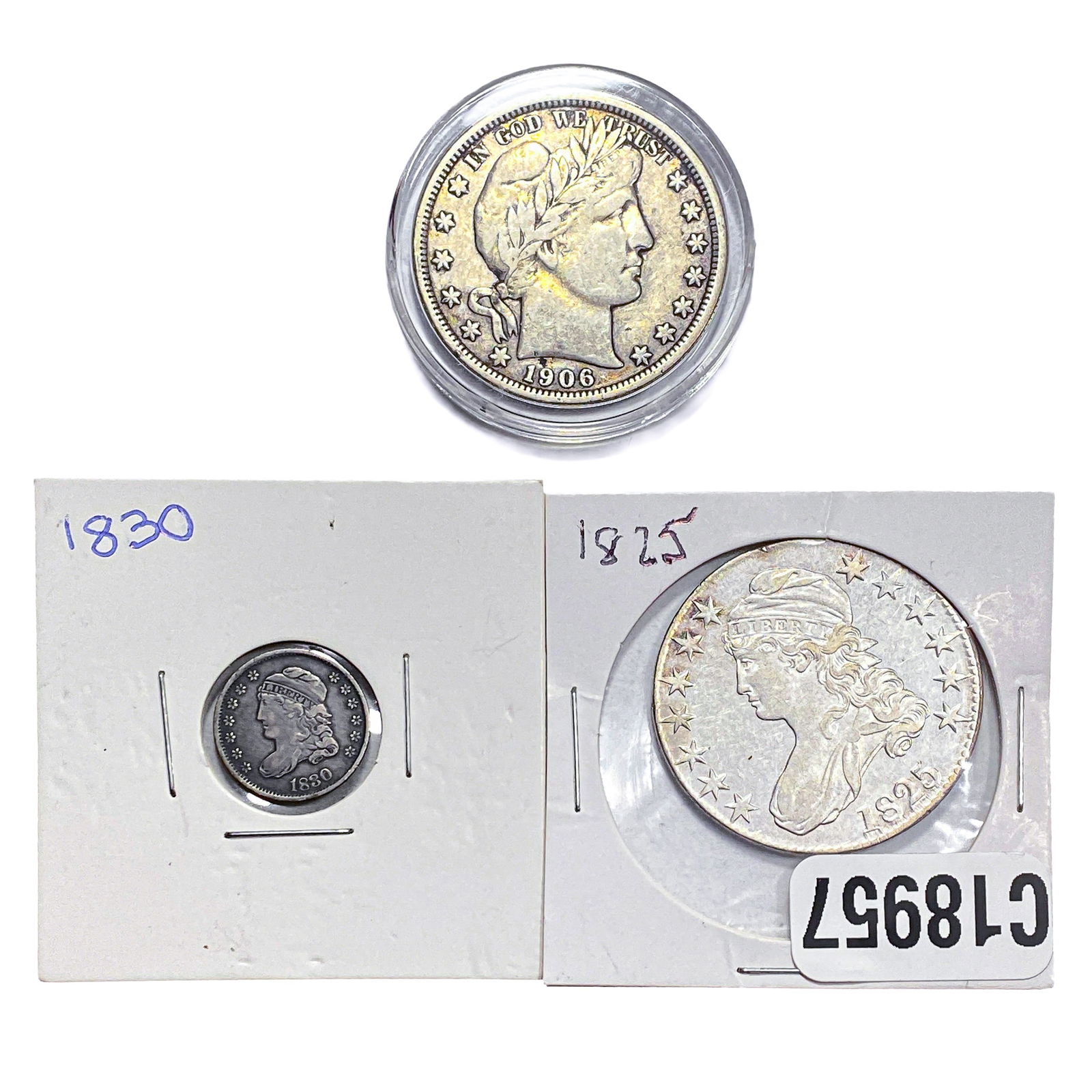 Mixed Coins U.S. Coin Lot [3 Coins] 5C-50C: Mixed Coins U.S. Coin Lot [3 Coins] 5C-50C