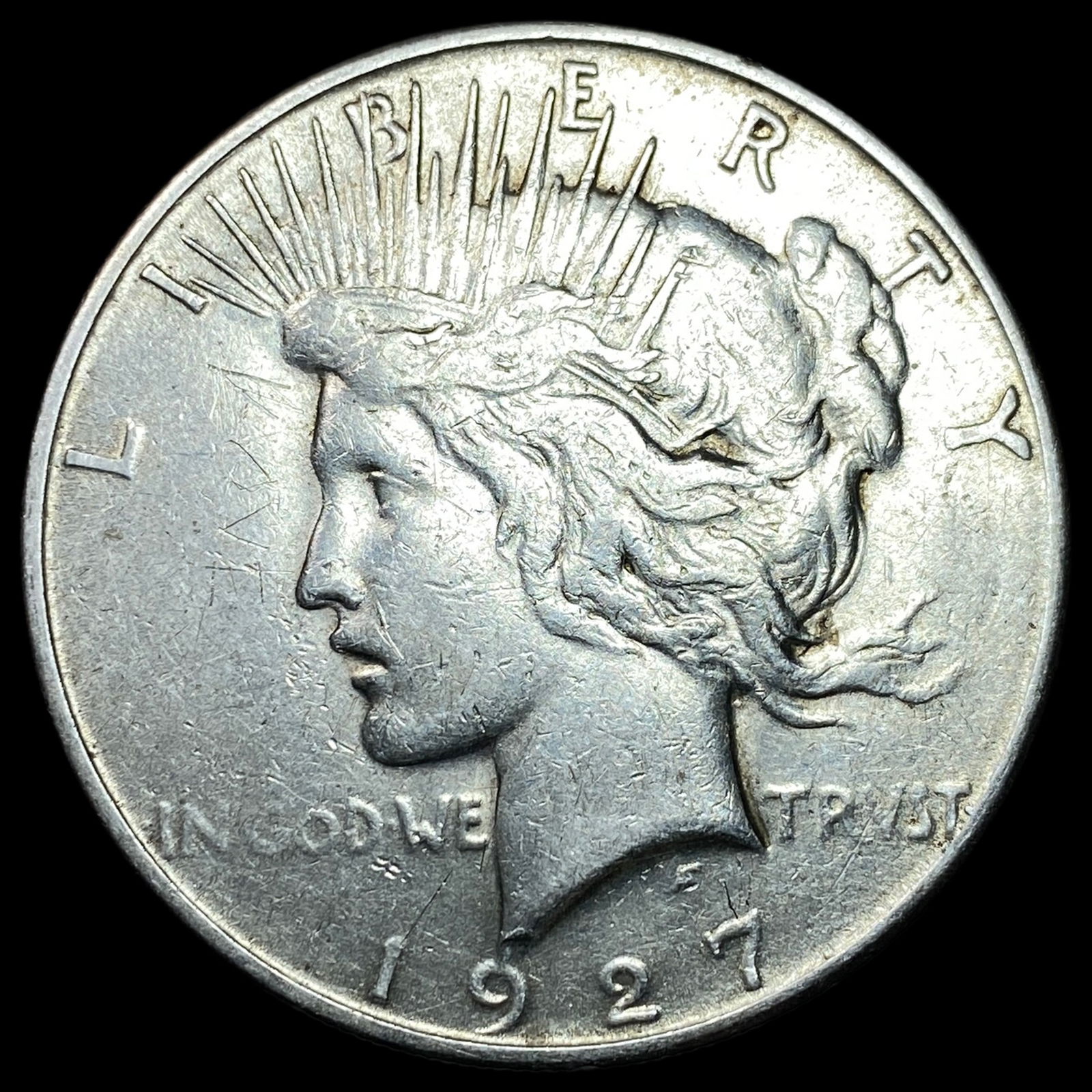 1927-S Silver Peace Dollar NEARLY UNCIRCULATED (1 of 2)