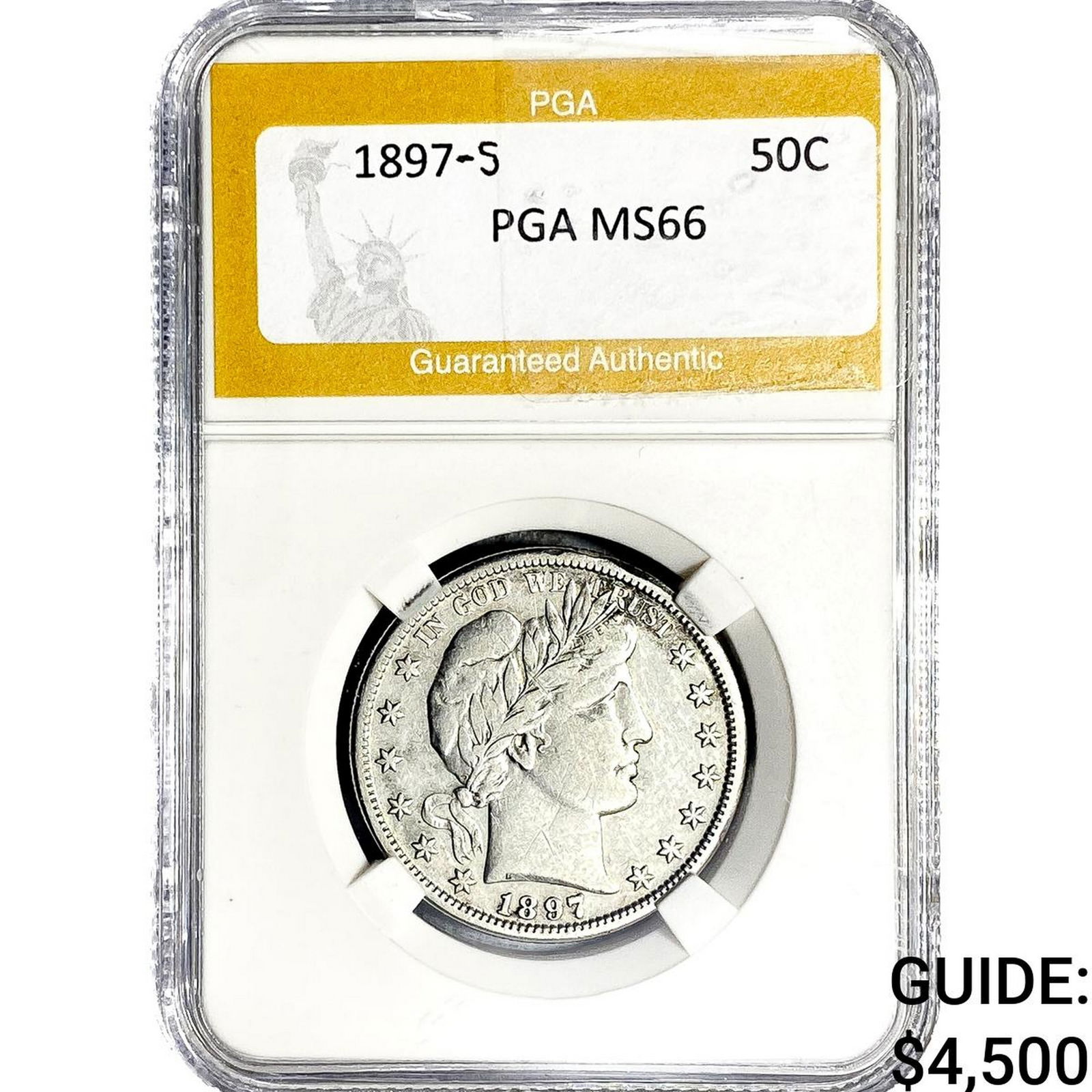 1897-S Barber Half Dollar PGA MS66 (1 of 2)