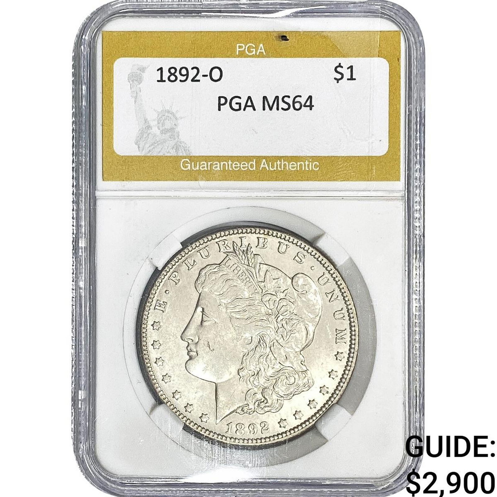 1892-O Morgan Silver Dollar PGA MS64 (1 of 2)