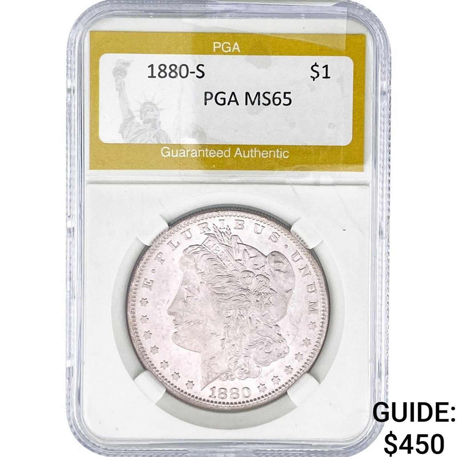 1880-S Morgan Silver Dollar PGA MS65 (1 of 2)