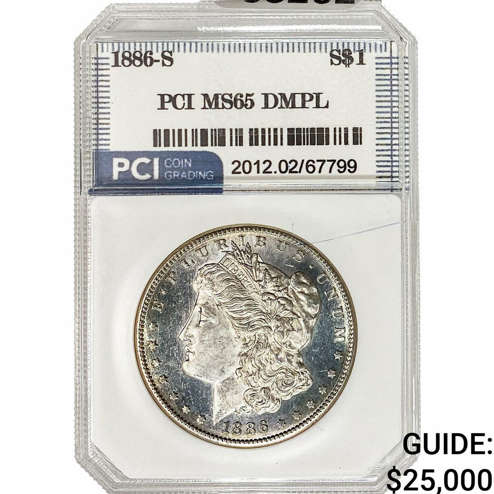 1886-S Morgan Silver Dollar PCI MS65 DMPL (1 of 2)