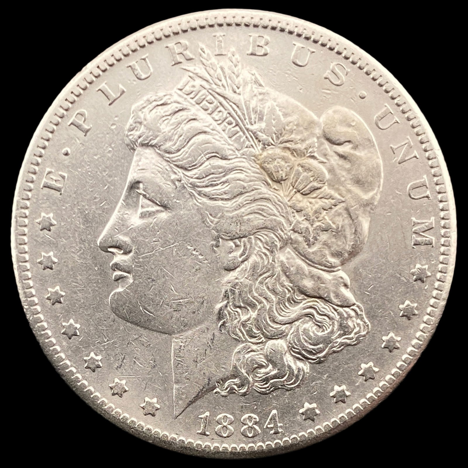 1884-S Silver Morgan Dollar NEARLY UNCIRCULATED: 1884-S Silver Morgan Dollar NEARLY UNCIRCULATED