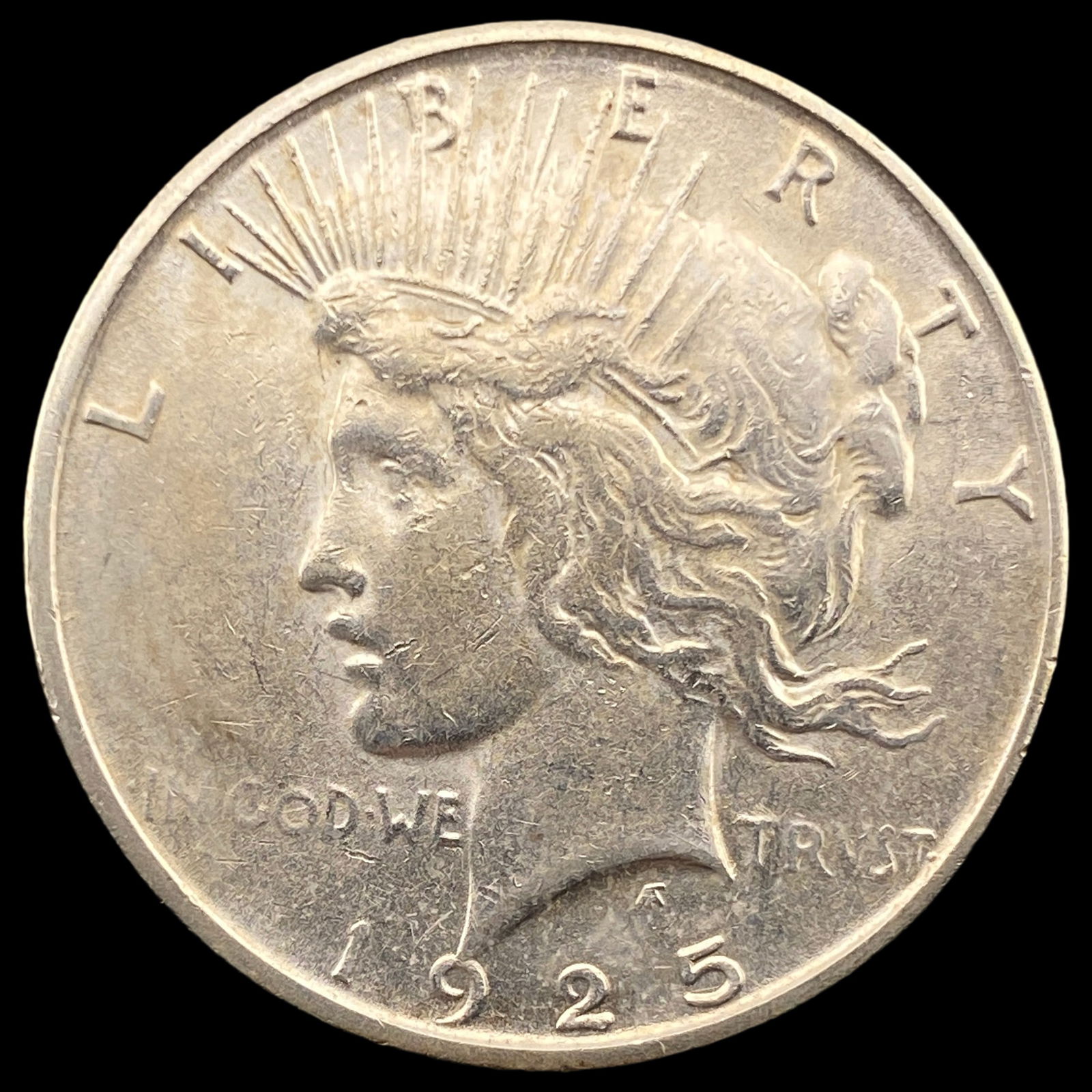 1925-S Silver Peace Dollar CLOSELY UNCIRCULATED: 1925-S Silver Peace Dollar CLOSELY UNCIRCULATED