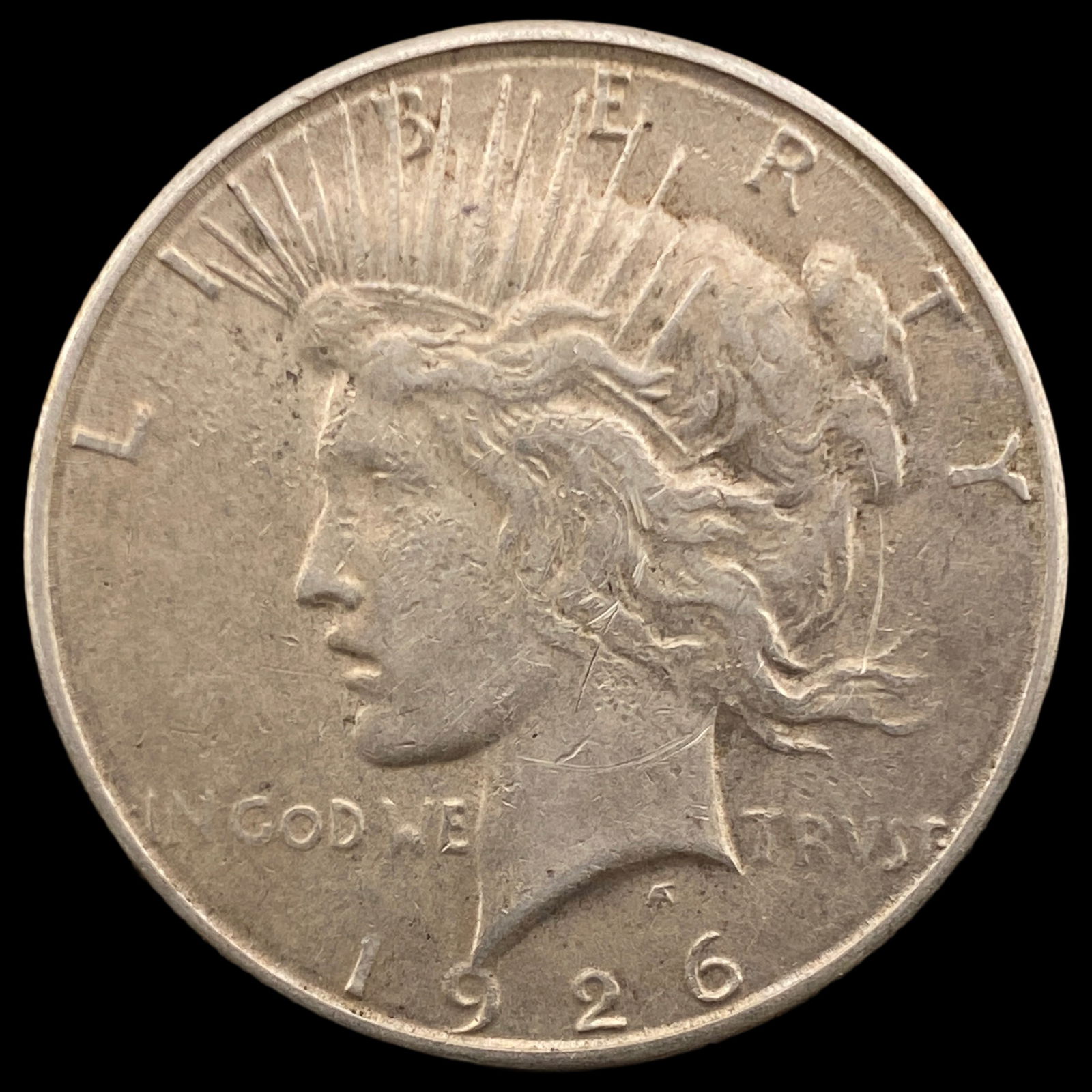 1926-S Silver Peace Dollar ABOUT UNCIRCULATED: 1926-S Silver Peace Dollar ABOUT UNCIRCULATED