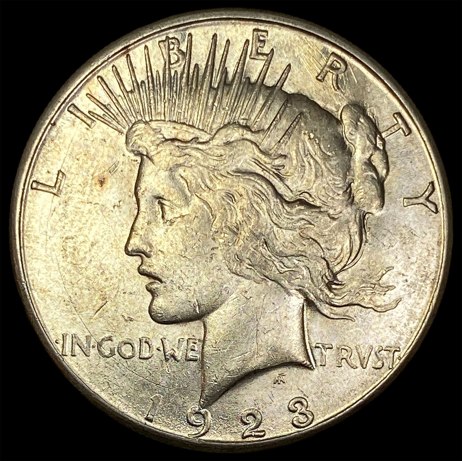 1923-S Silver Peace Dollar CHOICE AU: 1923-S Silver Peace Dollar CHOICE AU