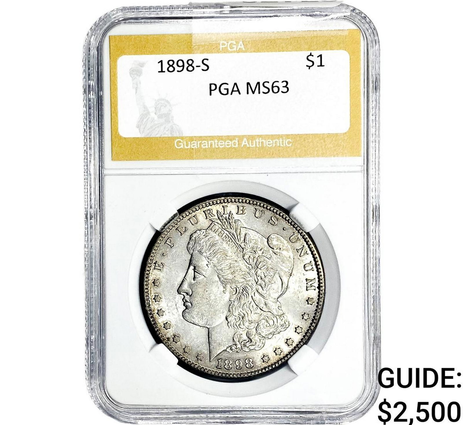 1898-S Morgan Silver Dollar PGA MS63 (1 of 2)