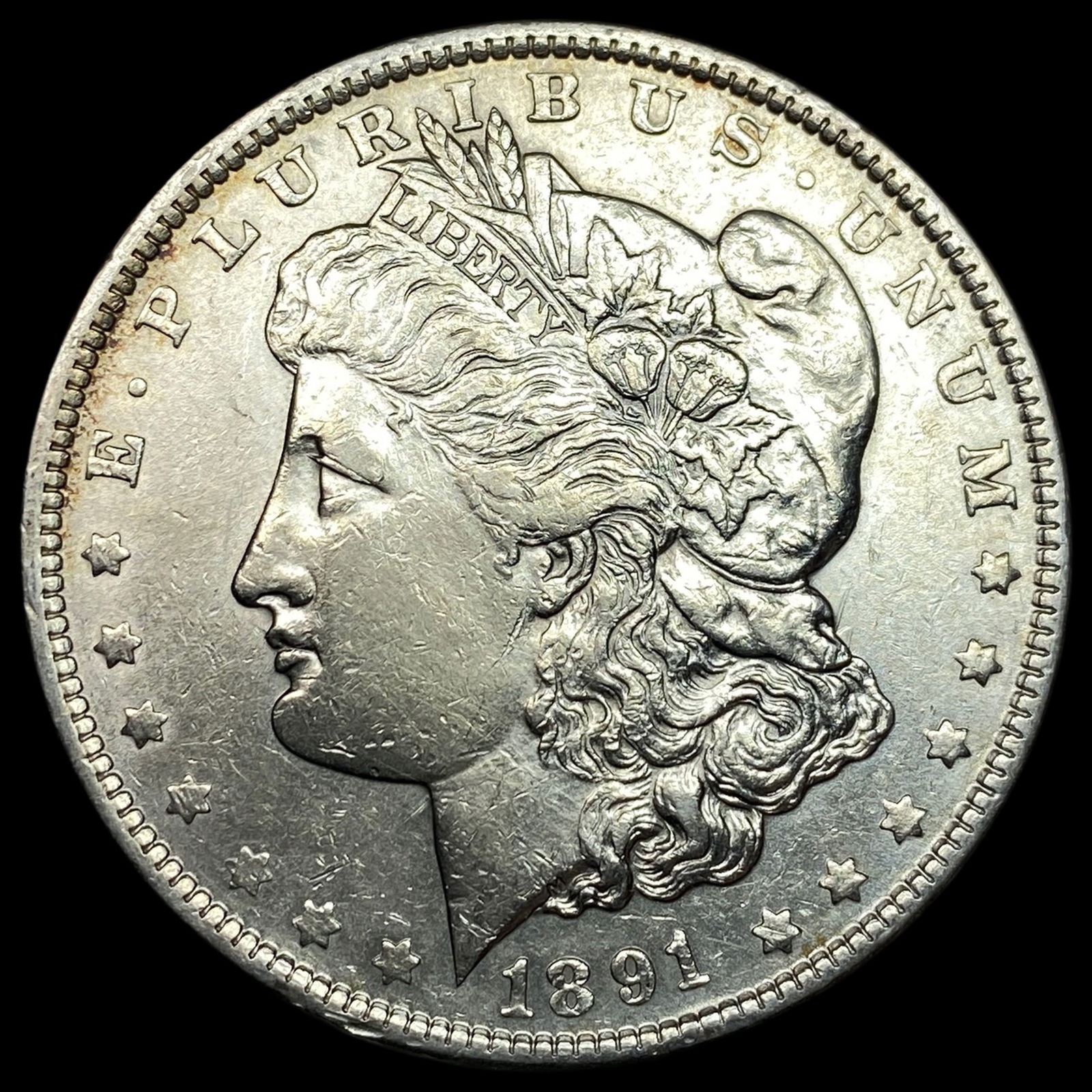 1891 Silver Morgan Dollar ABOUT UNCIRCULATED (1 of 2)