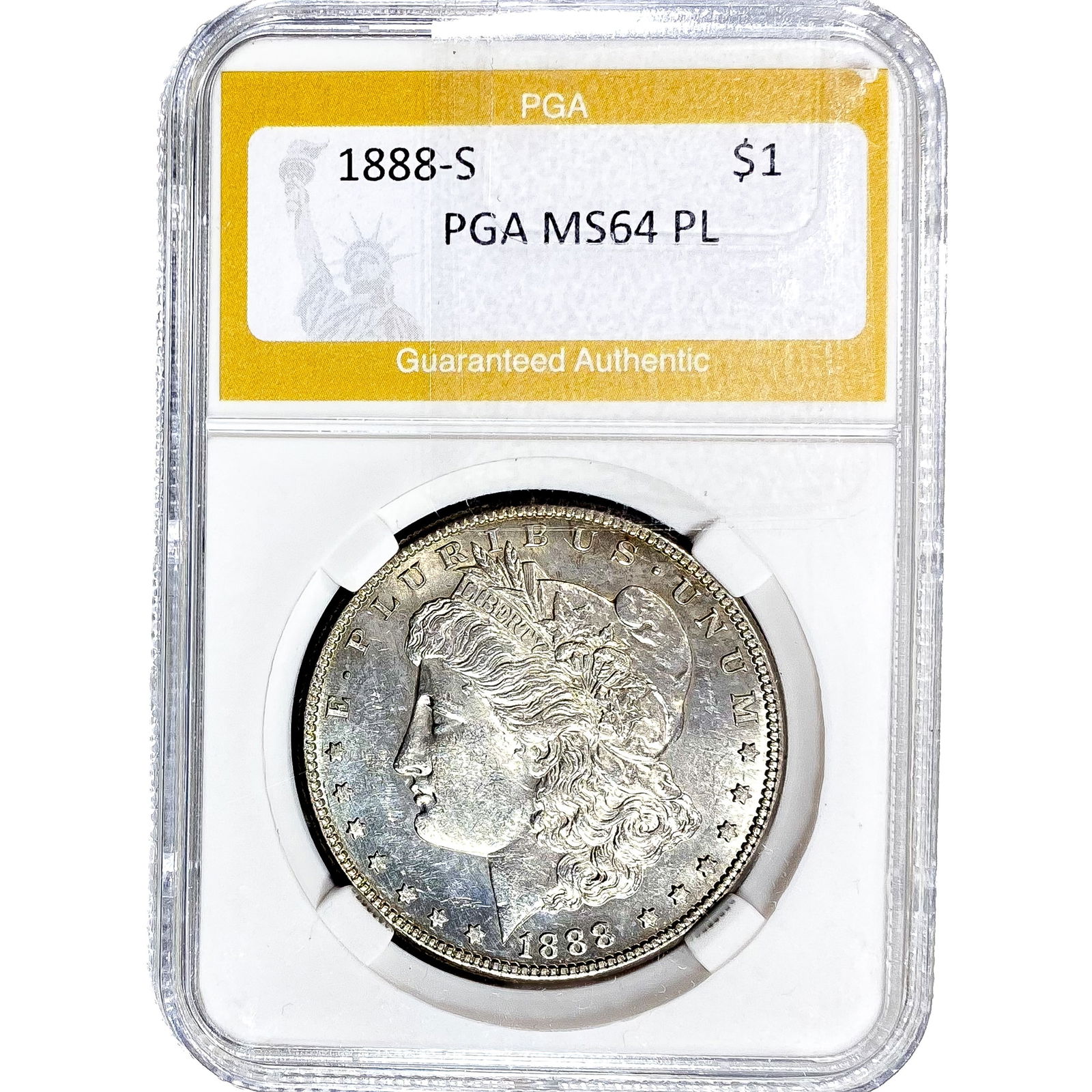 1888-S Morgan Silver Dollar PGA MS64 PL (1 of 2)
