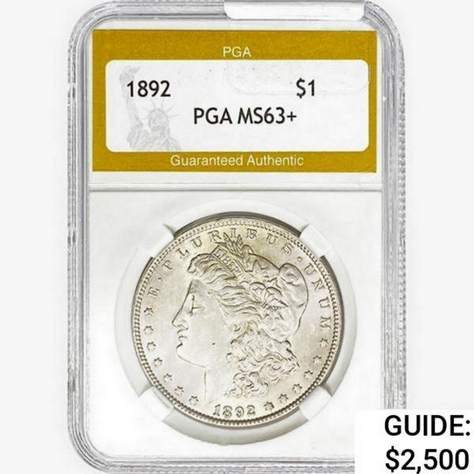 1892 Morgan Silver Dollar PGA MS63+ (1 of 2)