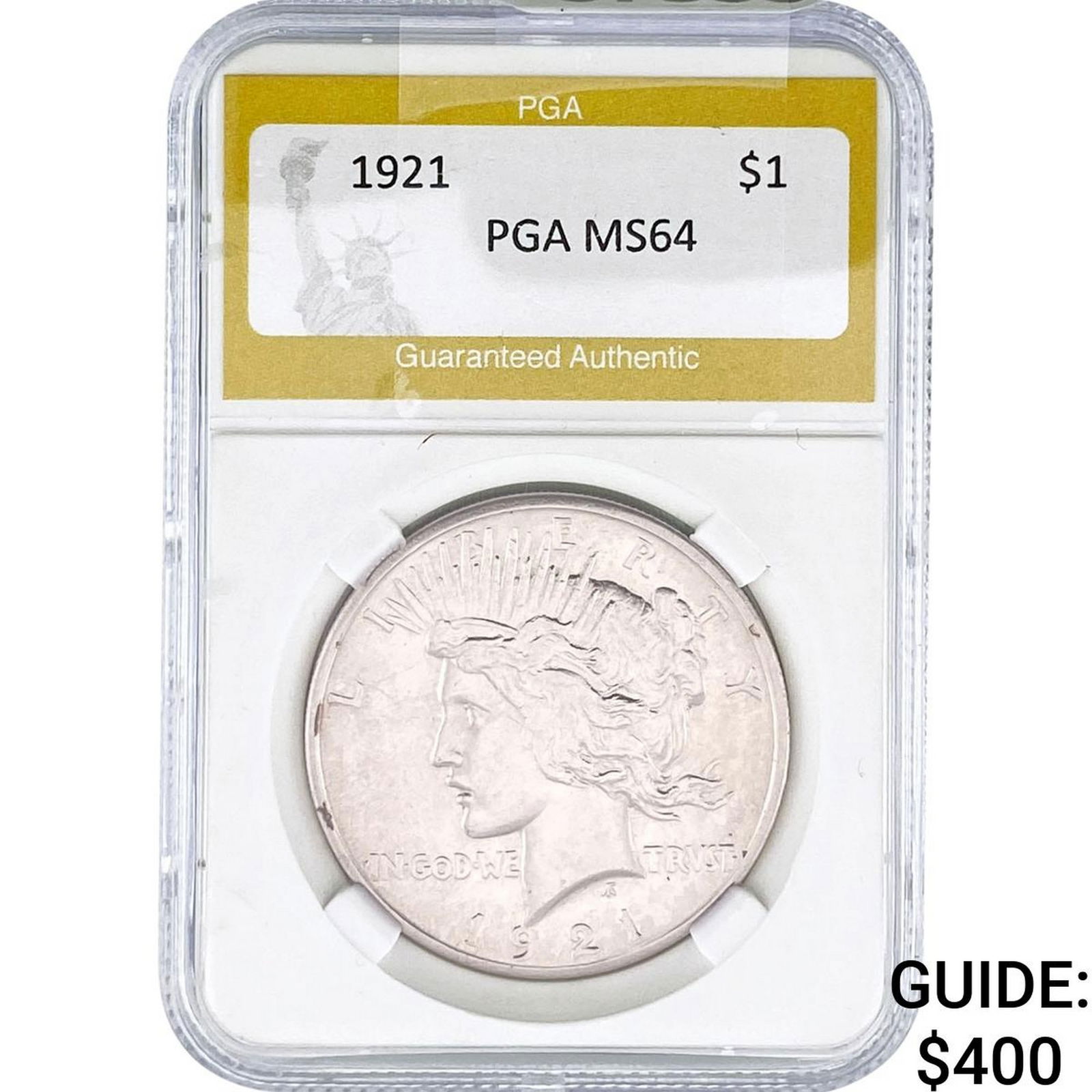 1921 Silver Peace Dollar PGA MS64 (1 of 2)