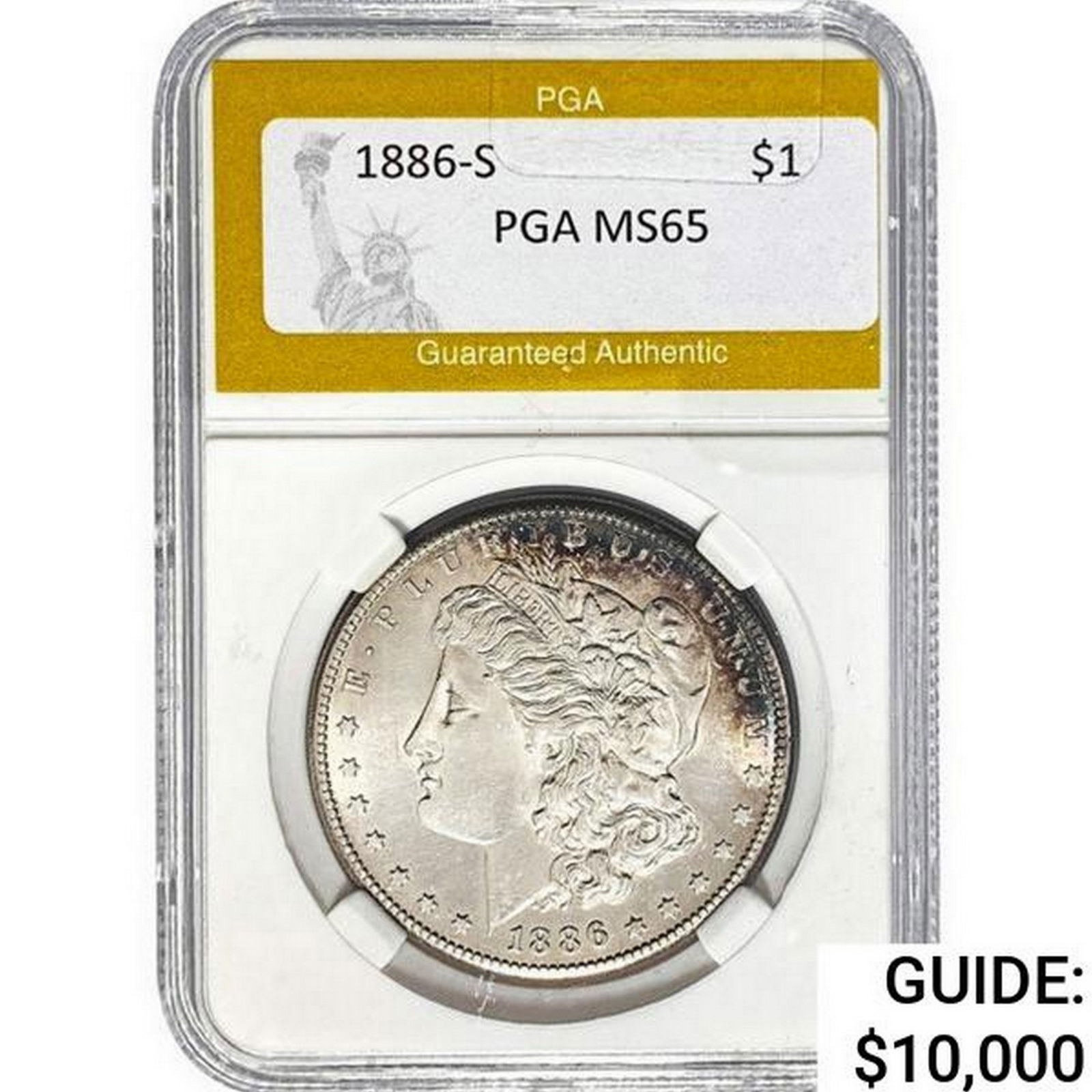 1886-S Morgan Silver Dollar PGA MS65 (1 of 2)