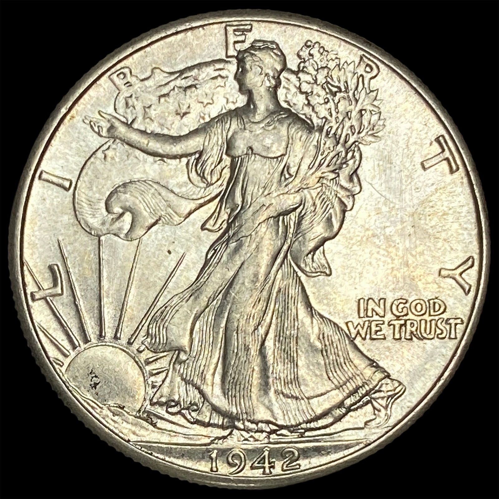 1942 Silver Walking Liberty Half Dollar NICELY CIRCULATED (1 of 2)