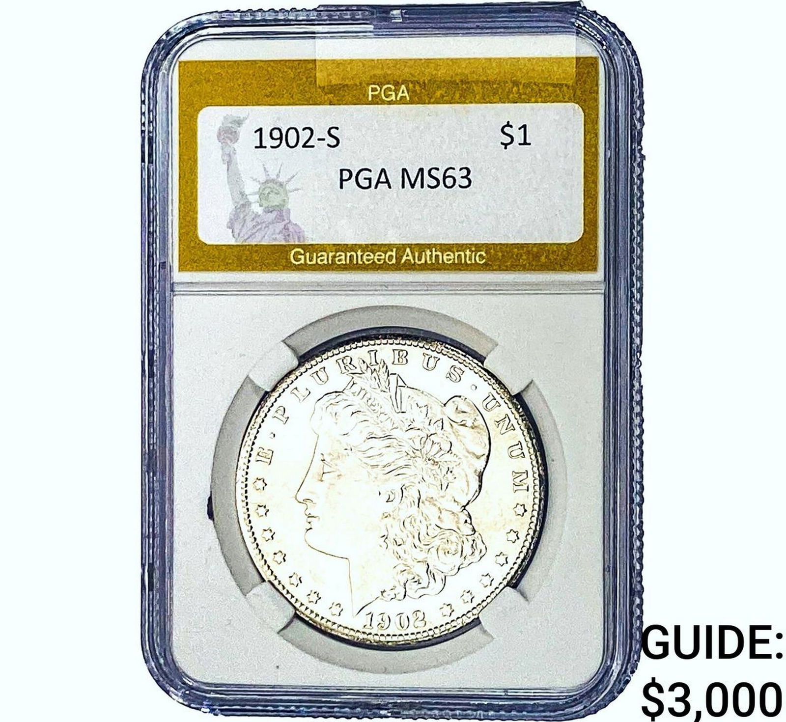 1902-S Morgan Silver Dollar PGA MS63 (1 of 2)