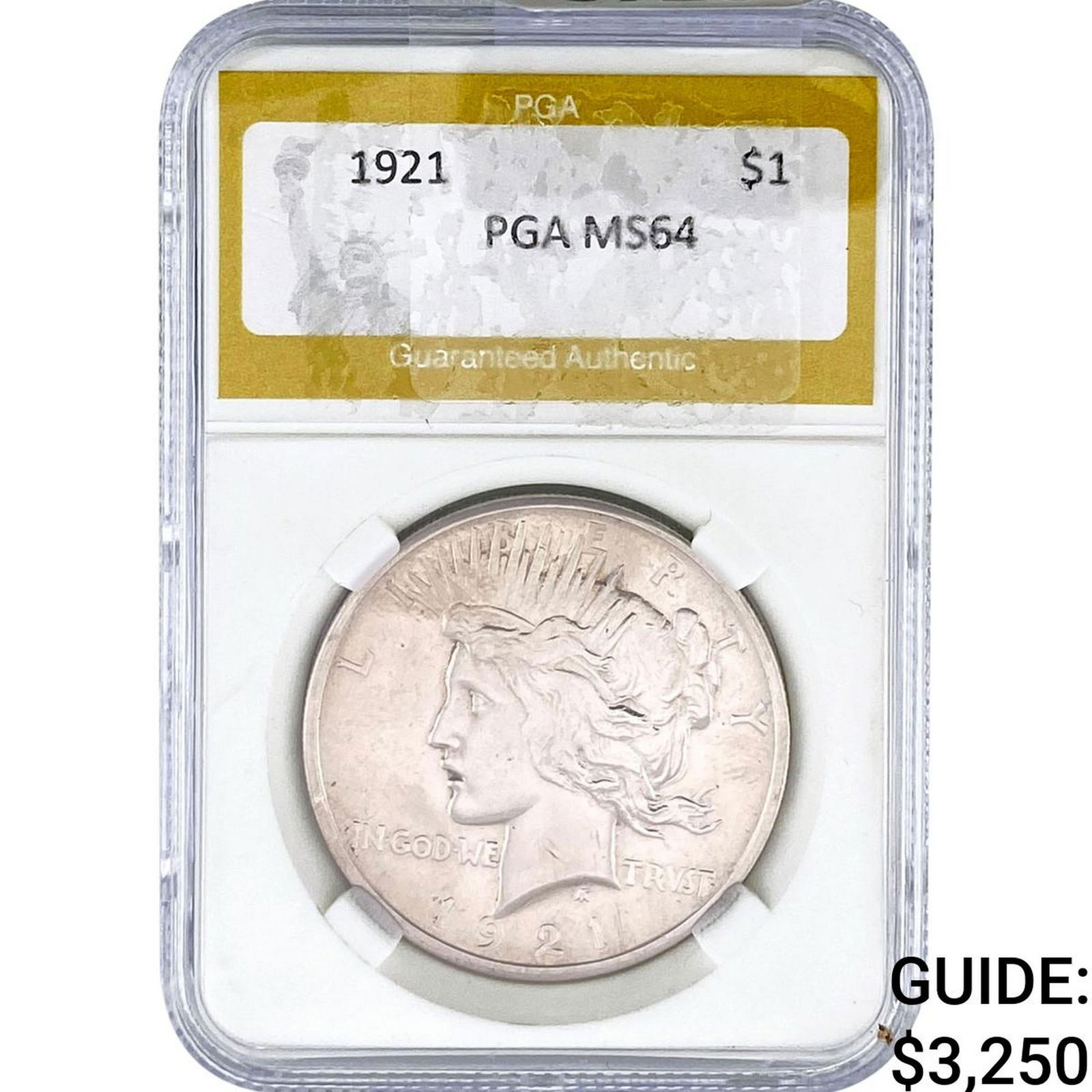 1921 Silver Peace Dollar PGA MS64 (1 of 2)