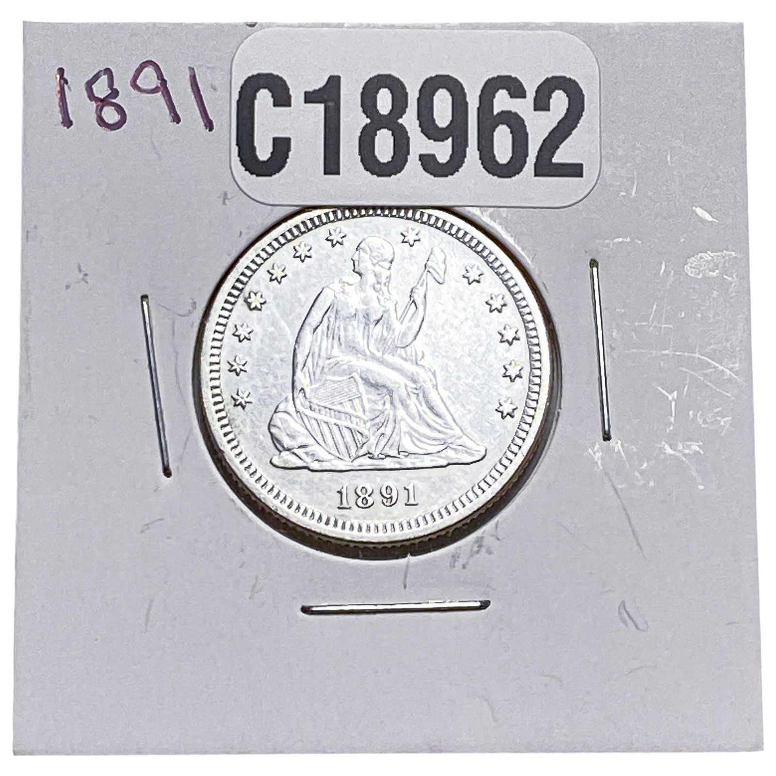 1891 Seated Liberty Quarter: 1891 Seated Liberty Quarter