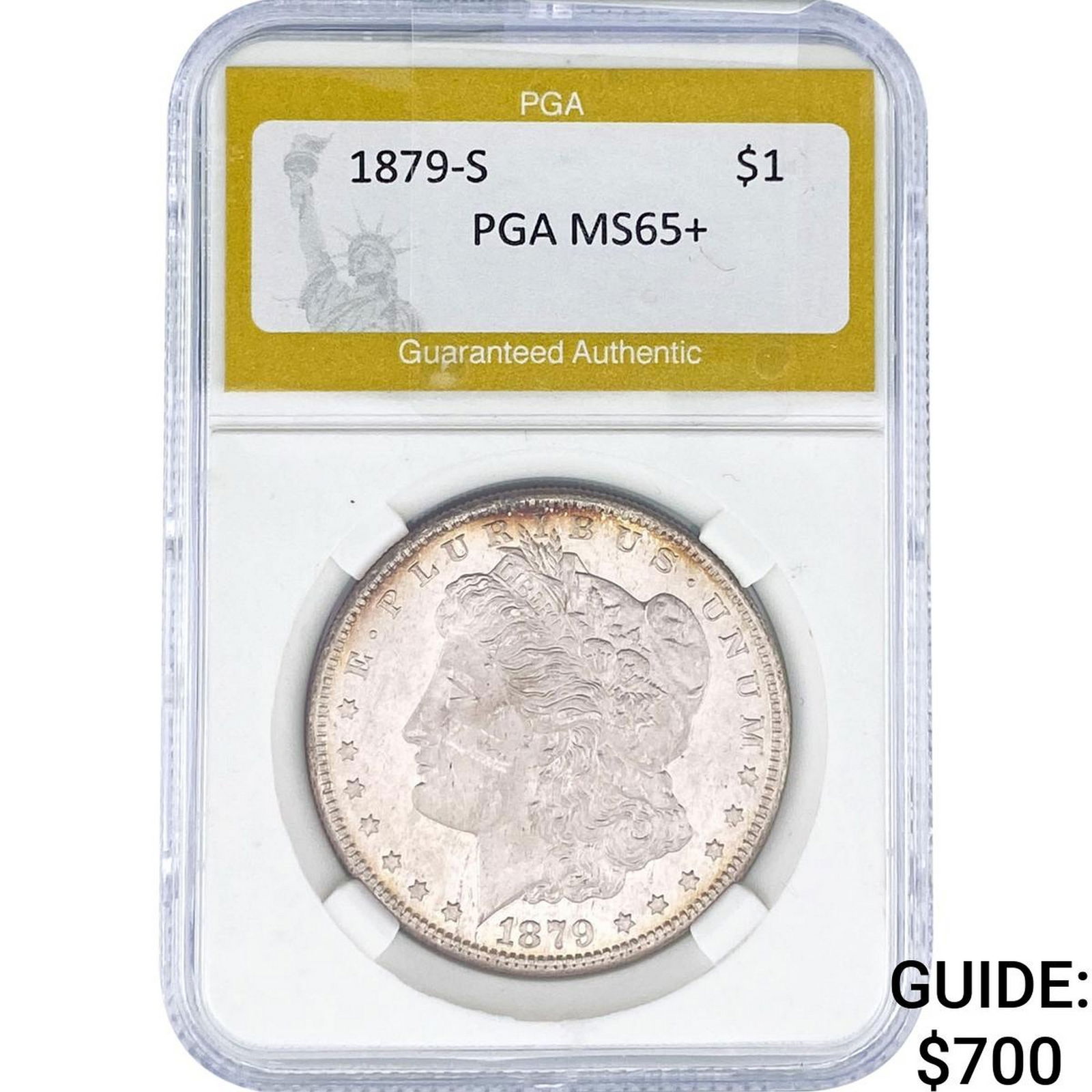 1879-S Morgan Silver Dollar PGA MS65+ (1 of 2)