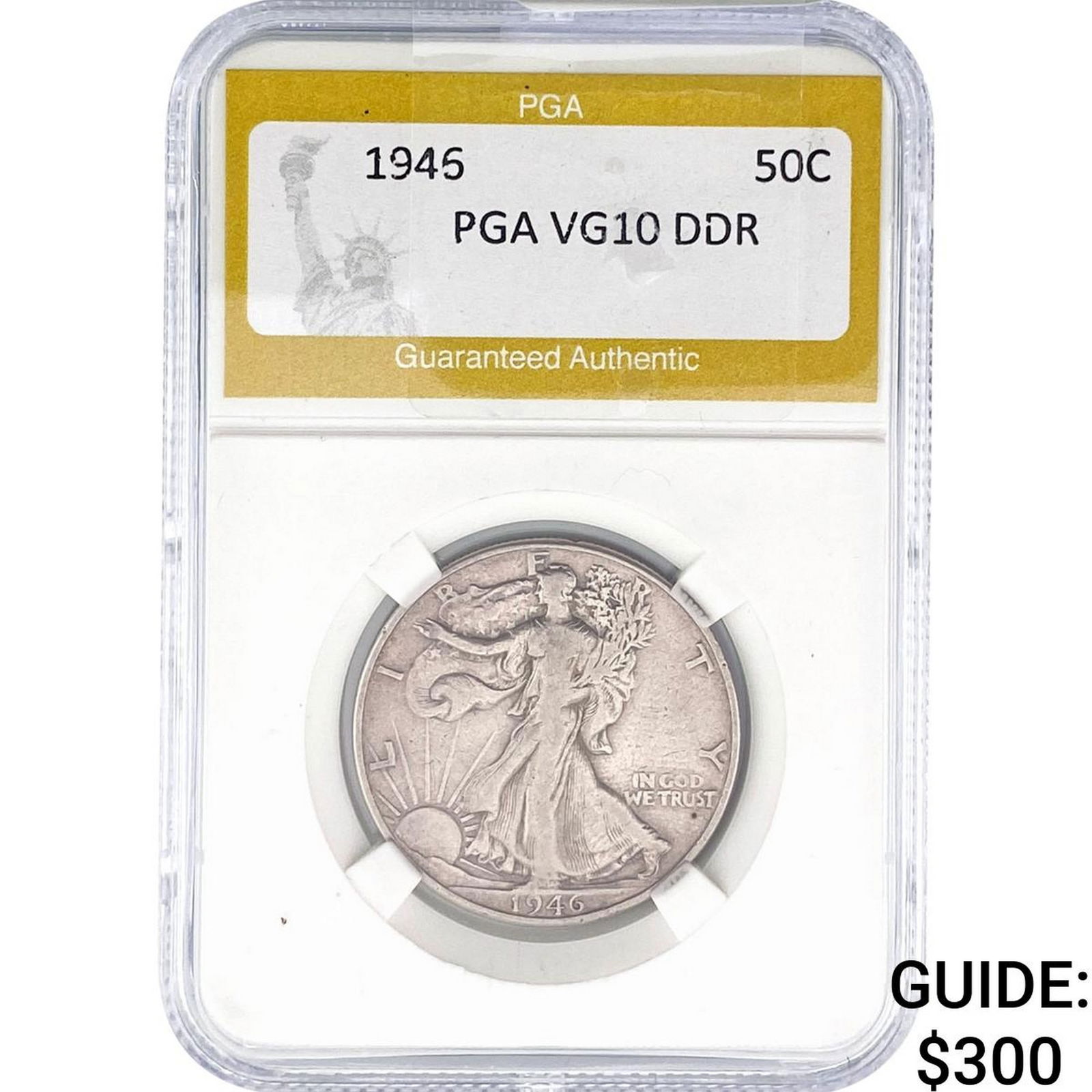 1946 Walking Liberty Half Dollar PGA VG10 DDR: 1946 Walking Liberty Half Dollar PGA VG10 DDR