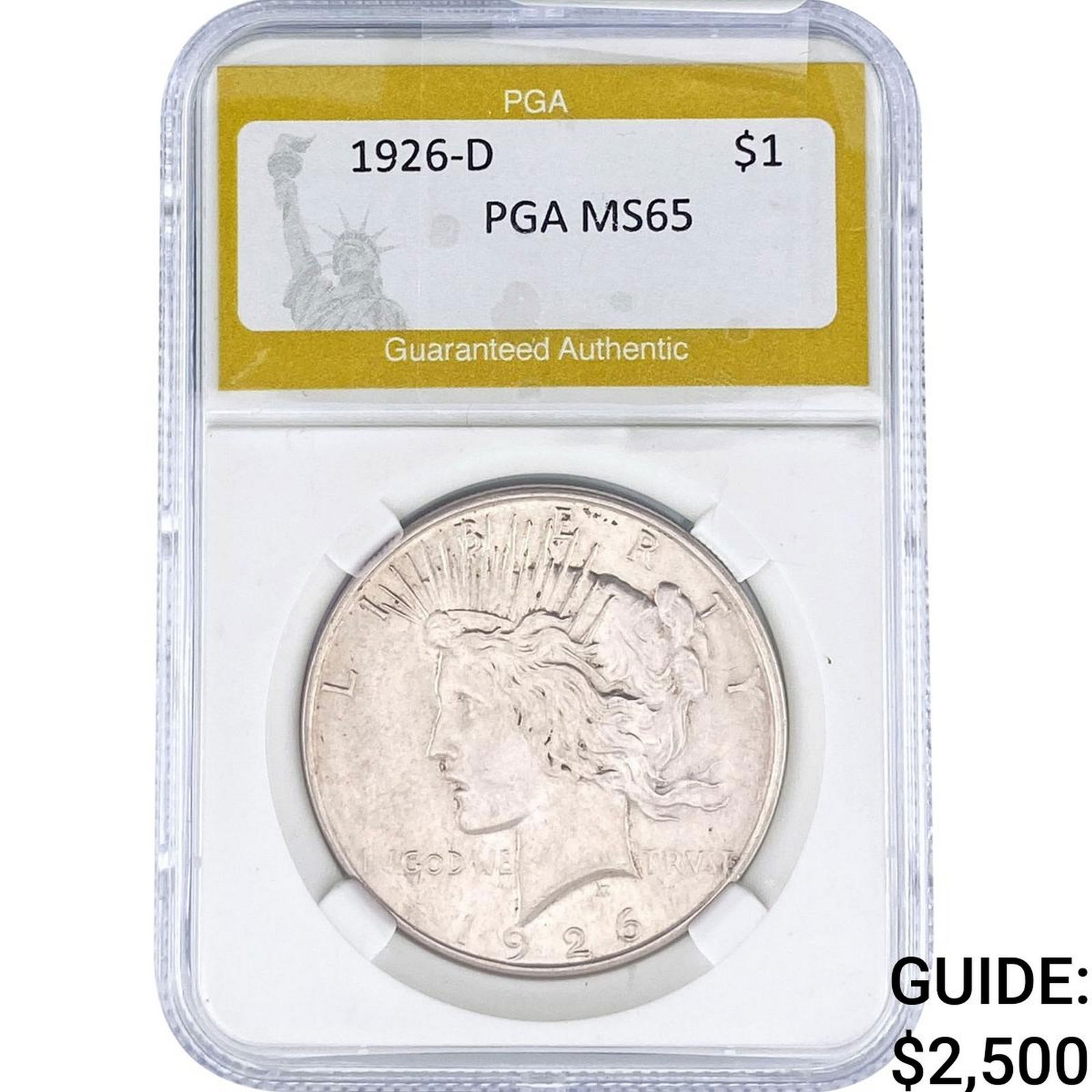 1926-D Silver Peace Dollar PGA MS65 (1 of 2)