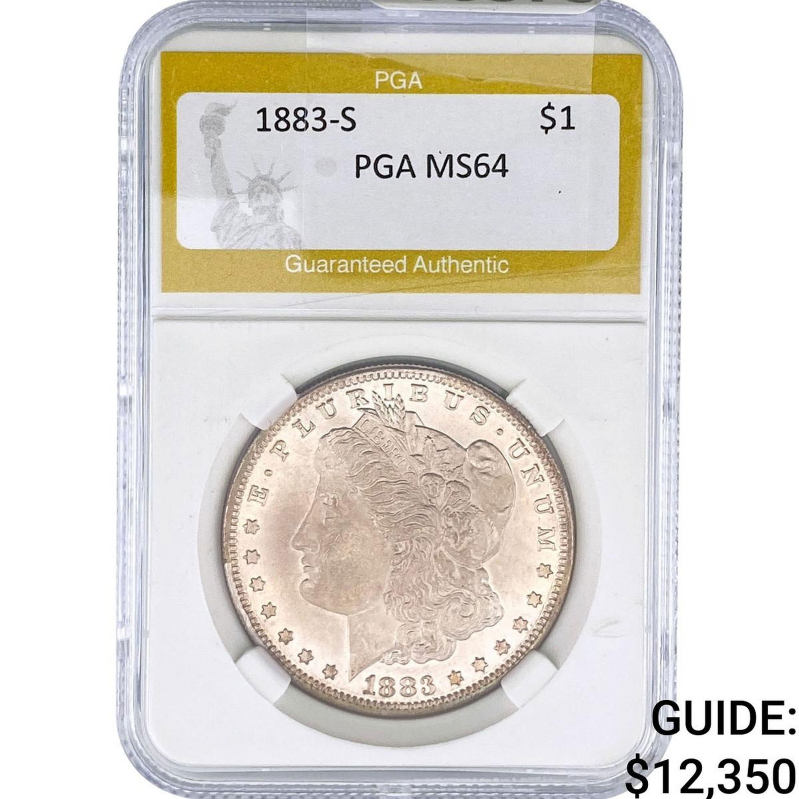 1883-S Morgan Silver Dollar PGA MS64: 1883-S Morgan Silver Dollar PGA MS64