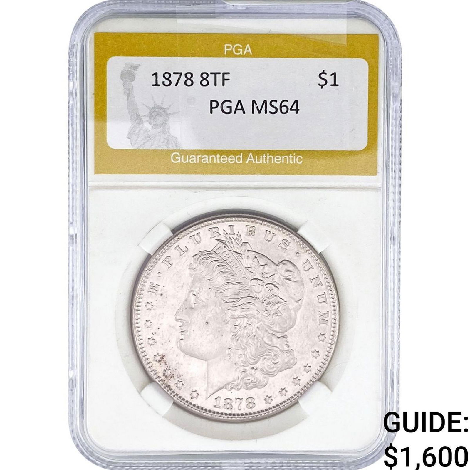 1878 8TF Morgan Silver Dollar PGA MS64 (1 of 2)