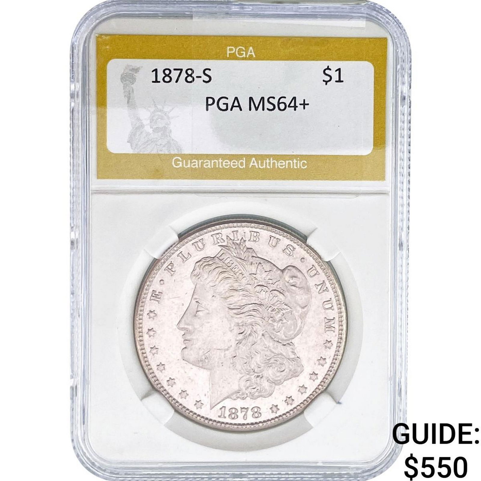 1878-S Morgan Silver Dollar PGA MS64+: 1878-S Morgan Silver Dollar PGA MS64+