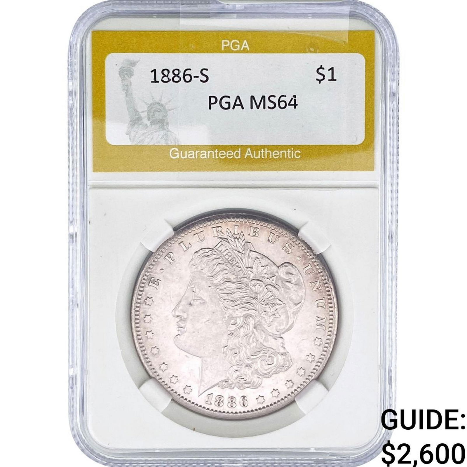 1886-S Morgan Silver Dollar PGA MS64 (1 of 2)