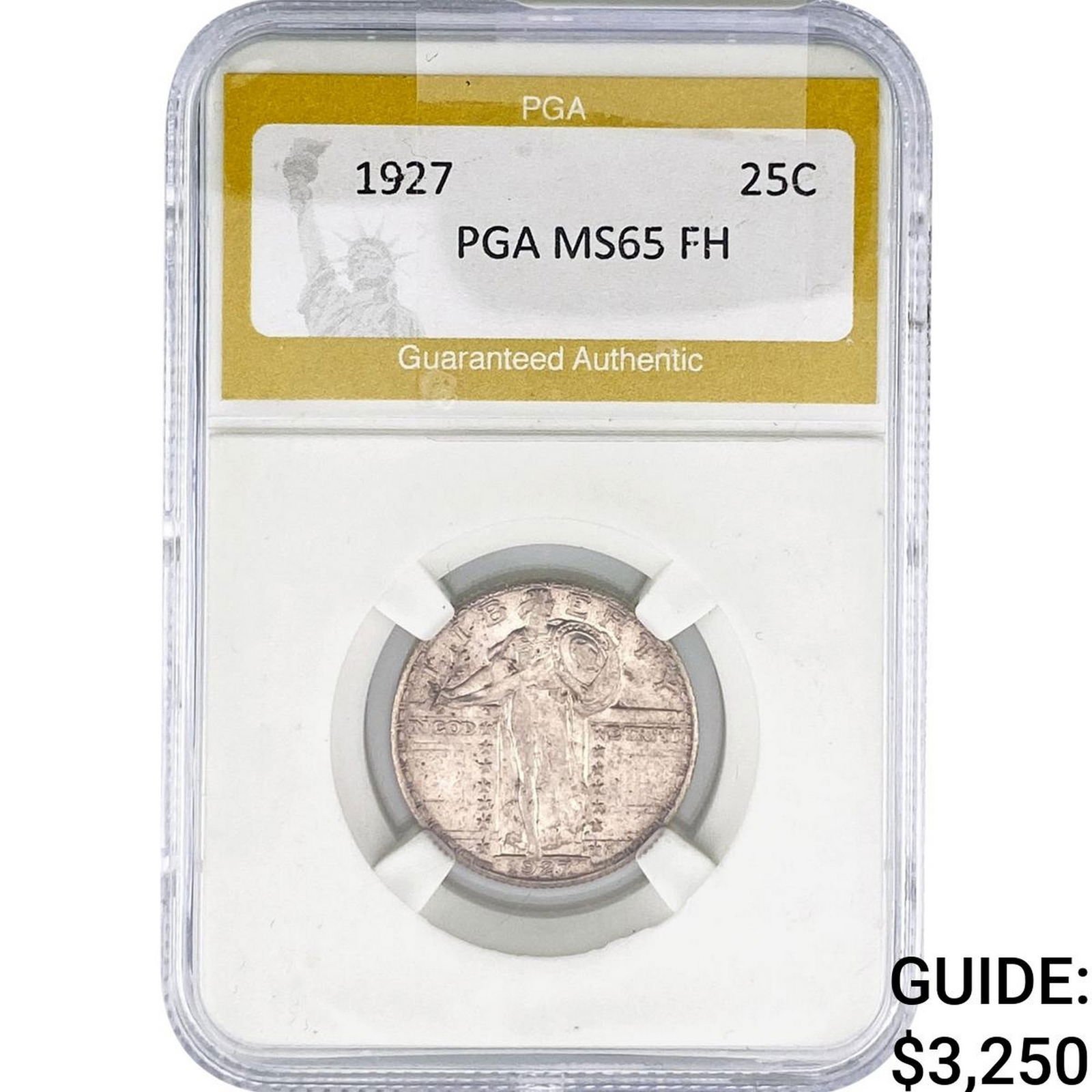1927 Standing Liberty Quarter PGA MS65 FH: 1927 Standing Liberty Quarter PGA MS65 FH