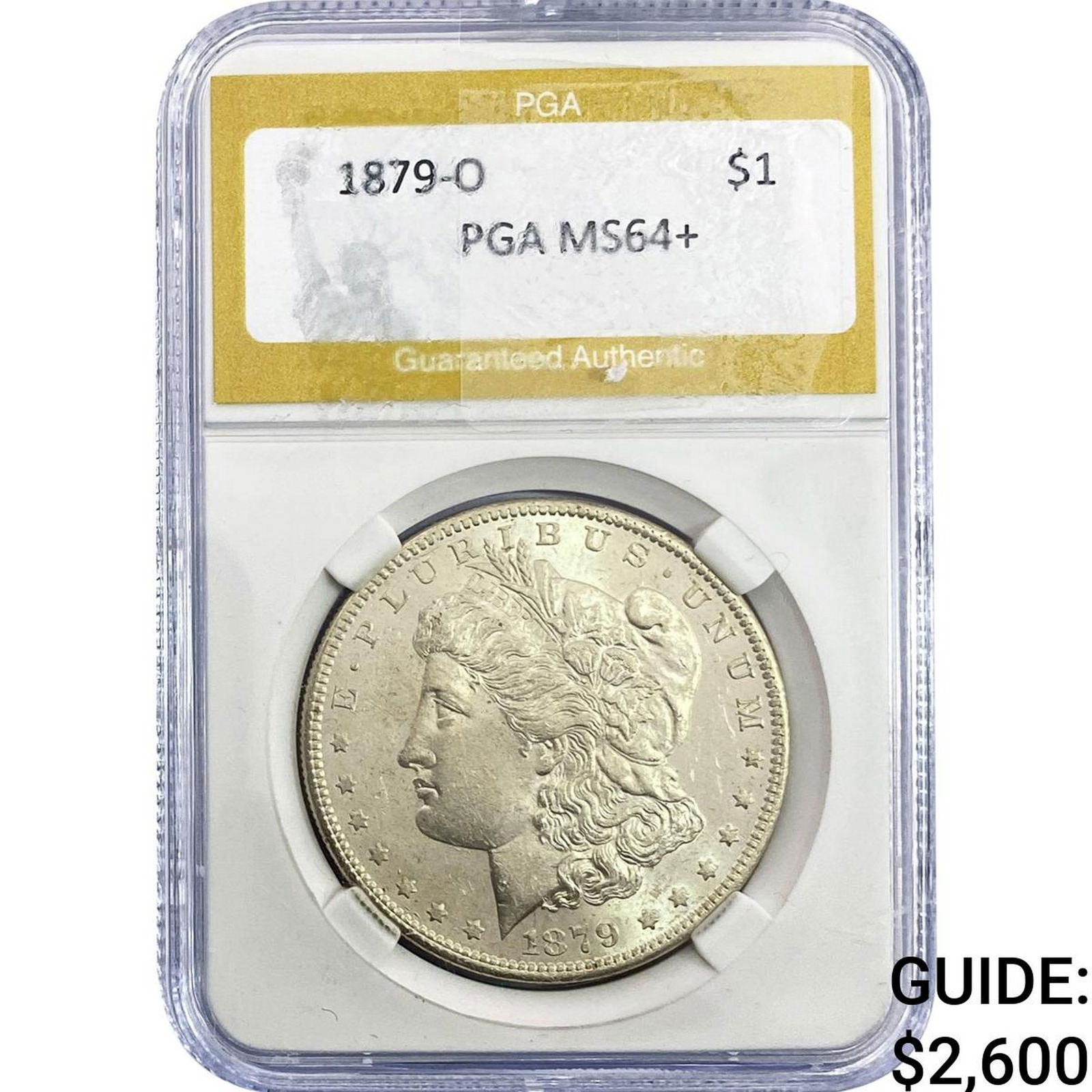 1879-O Morgan Silver Dollar PGA MS64+: 1879-O Morgan Silver Dollar PGA MS64+