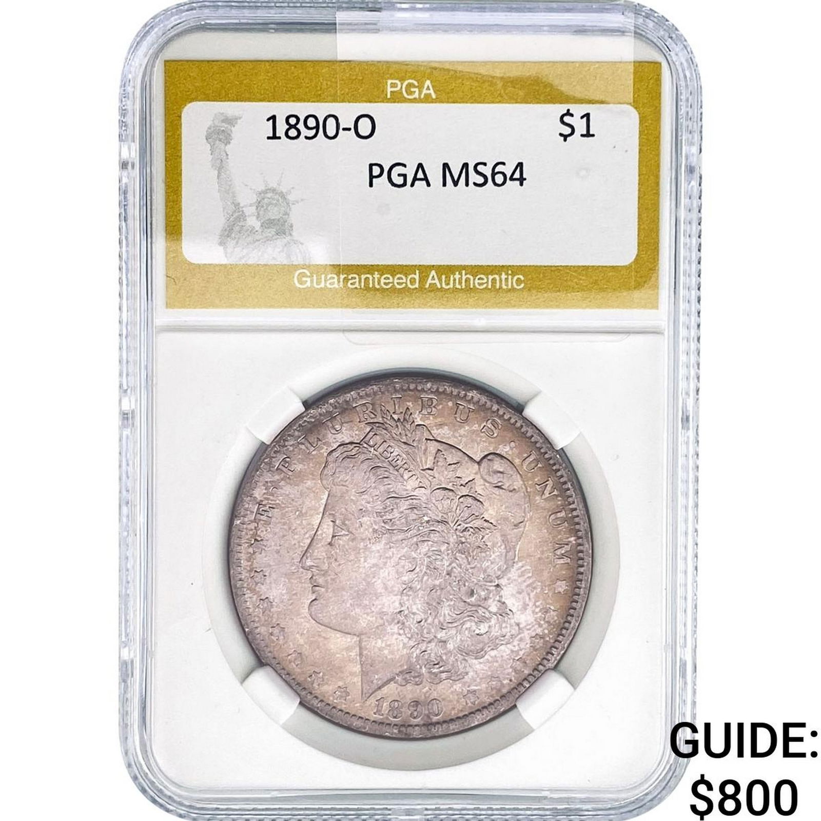 1890-O Morgan Silver Dollar PGA MS64 (1 of 2)