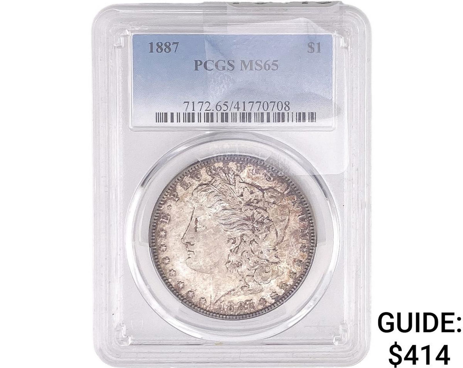 1887 Morgan Silver Dollar PCGS MS65: 1887 Morgan Silver Dollar PCGS MS65