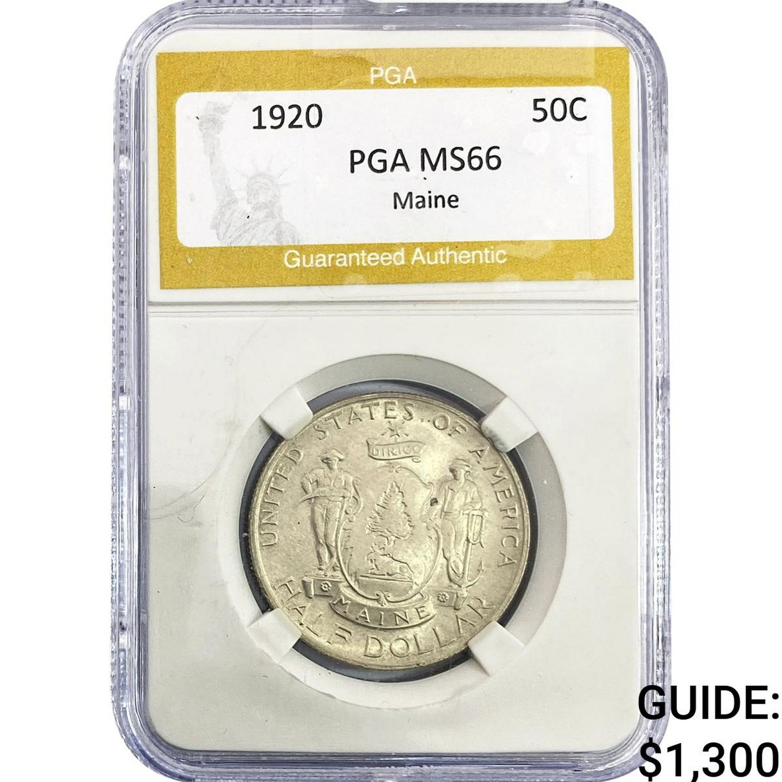 1920 Maine Half Dollar PGA MS66 (1 of 2)