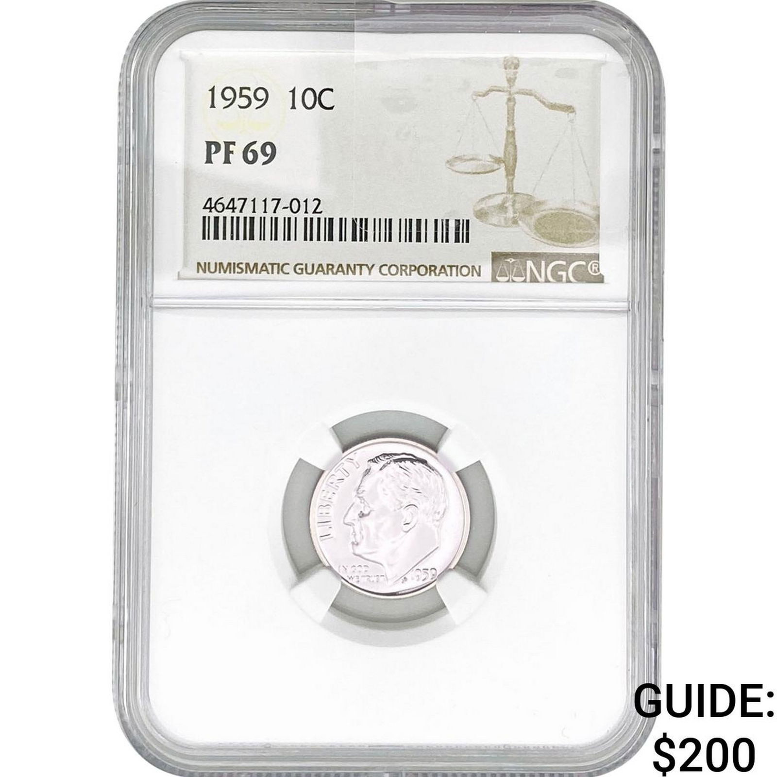1959 Roosevelt Dime NGC PF69: 1959 Roosevelt Dime NGC PF69