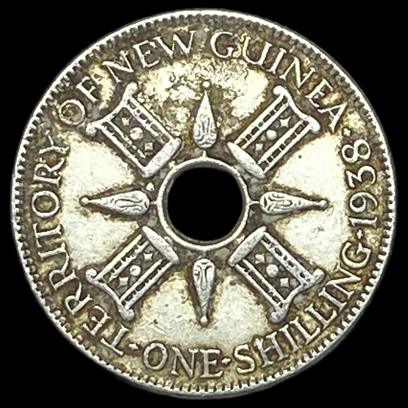 1938 New Guinea 1 Silver Shilling UNCIRCULATED: 1938 New Guinea 1 Silver Shilling UNCIRCULATED
