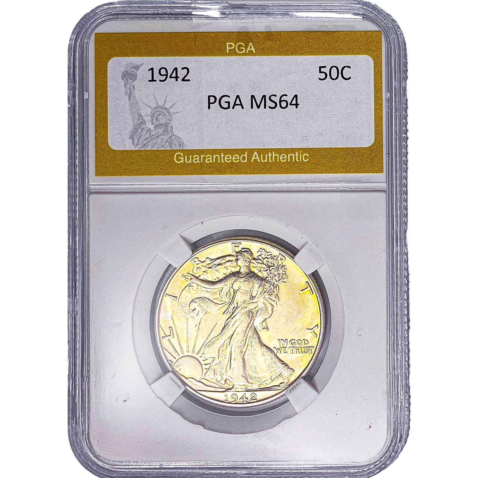 1942 Walking Liberty Half Dollar PGA MS64: 1942 Walking Liberty Half Dollar PGA MS64