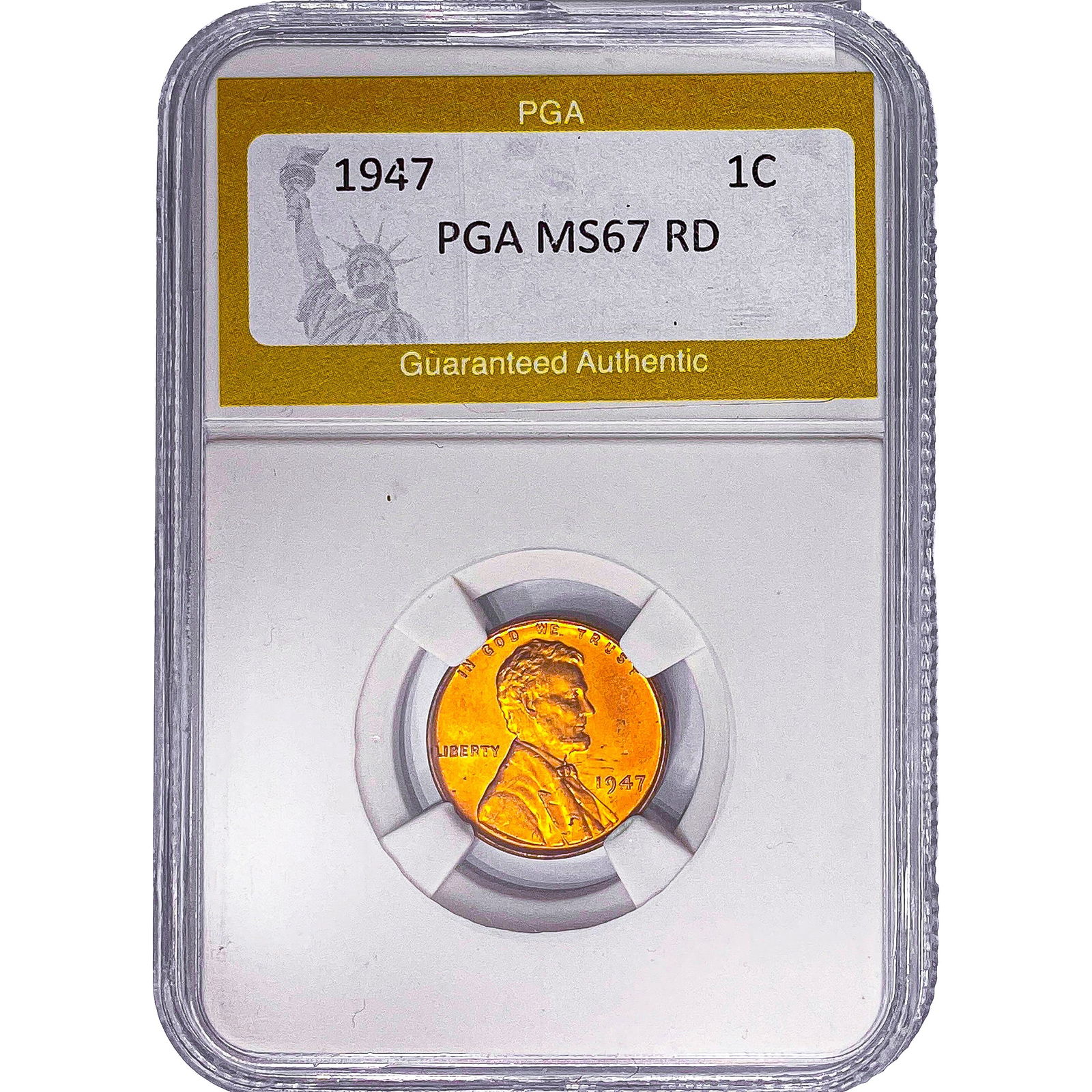 1947 Wheat Cent PGA MS67 RD: 1947 Wheat Cent PGA MS67 RD
