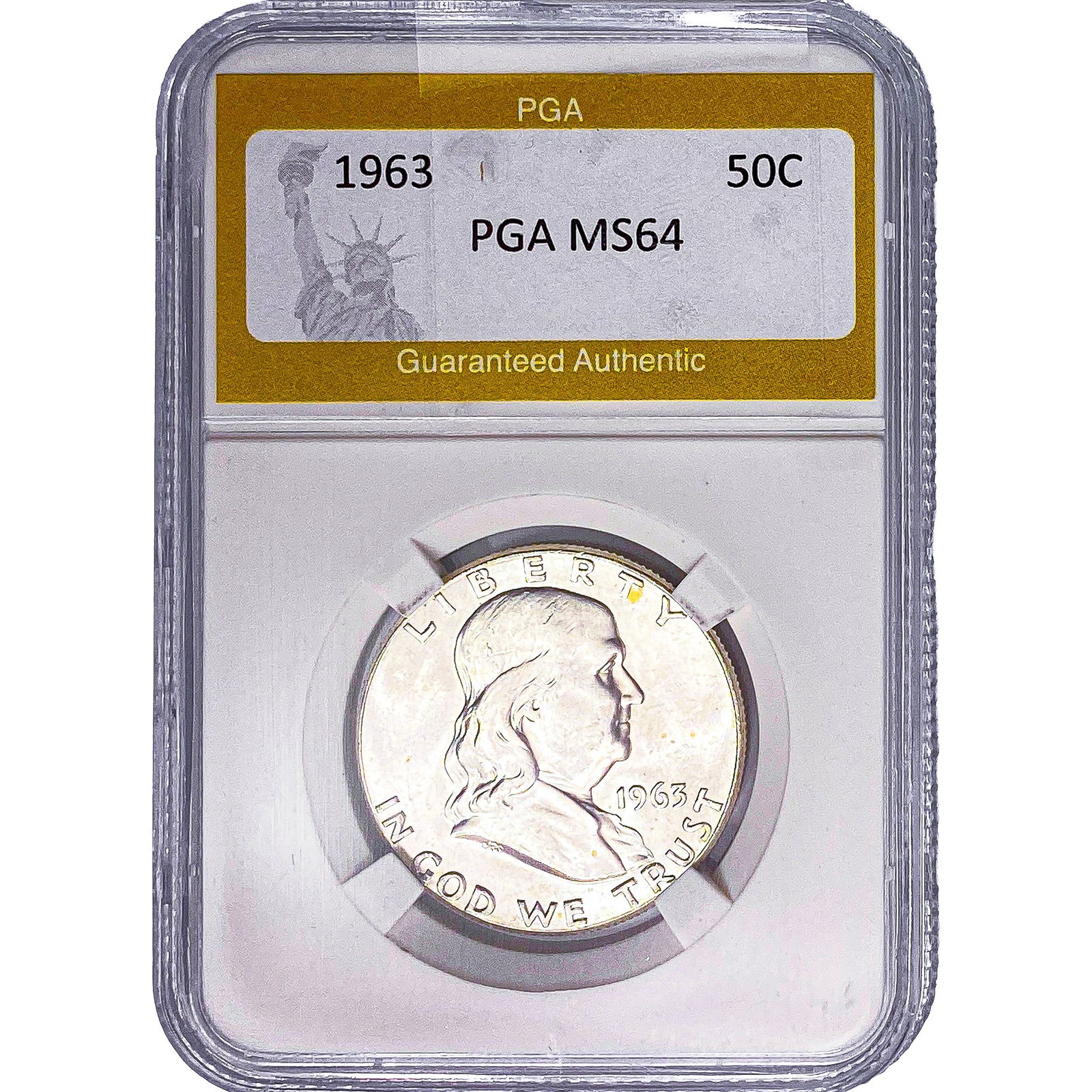 1963 Franklin Half Dollar PGA MS64: 1963 Franklin Half Dollar PGA MS64