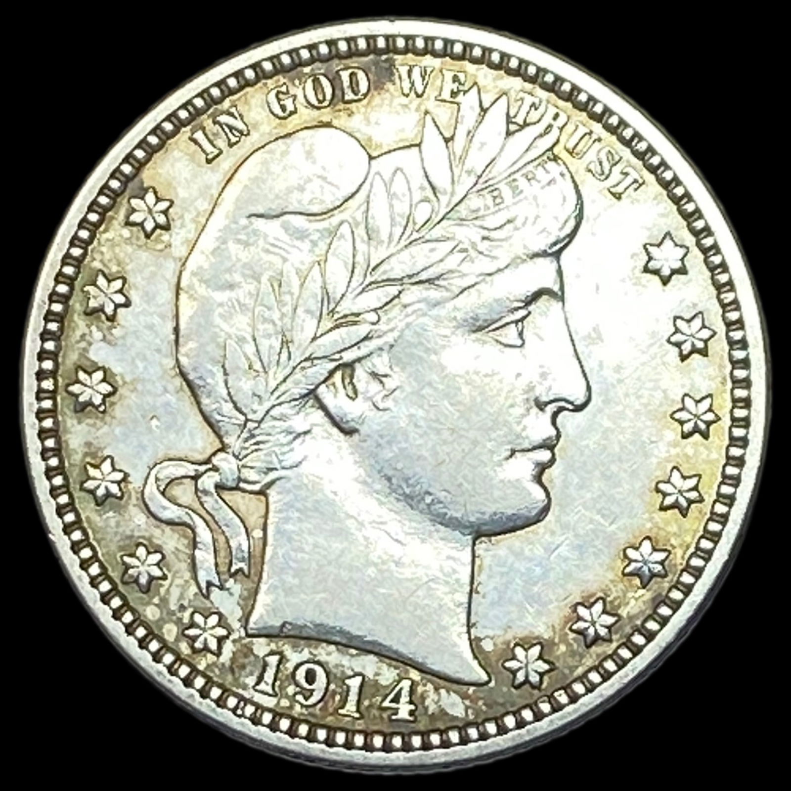 1914 Silver Barber Quarter CHOICE AU: 1914 Silver Barber Quarter CHOICE AU