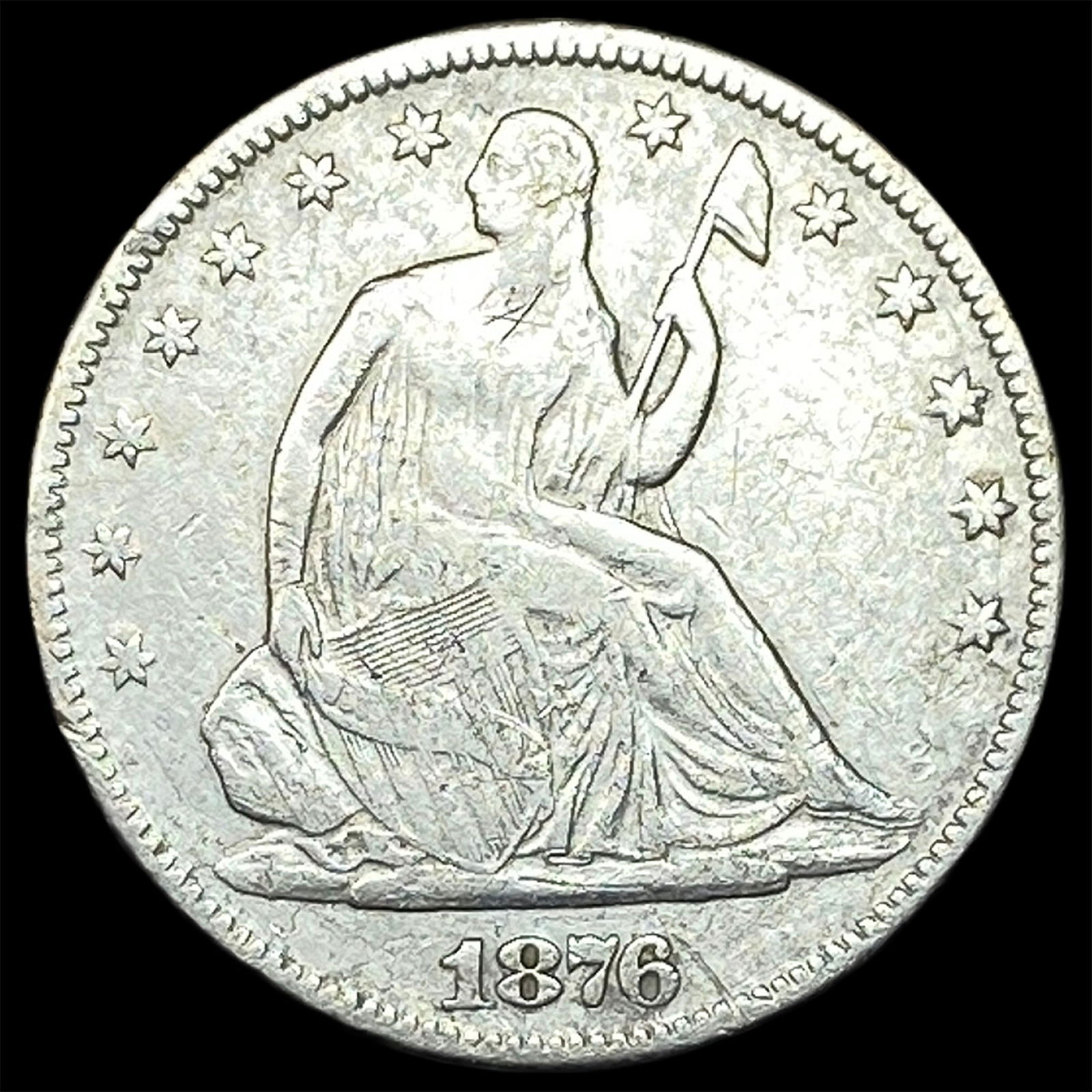 1876 Seated Liberty Half Dollar LIGHTLY CIRCULATED (1 of 2)
