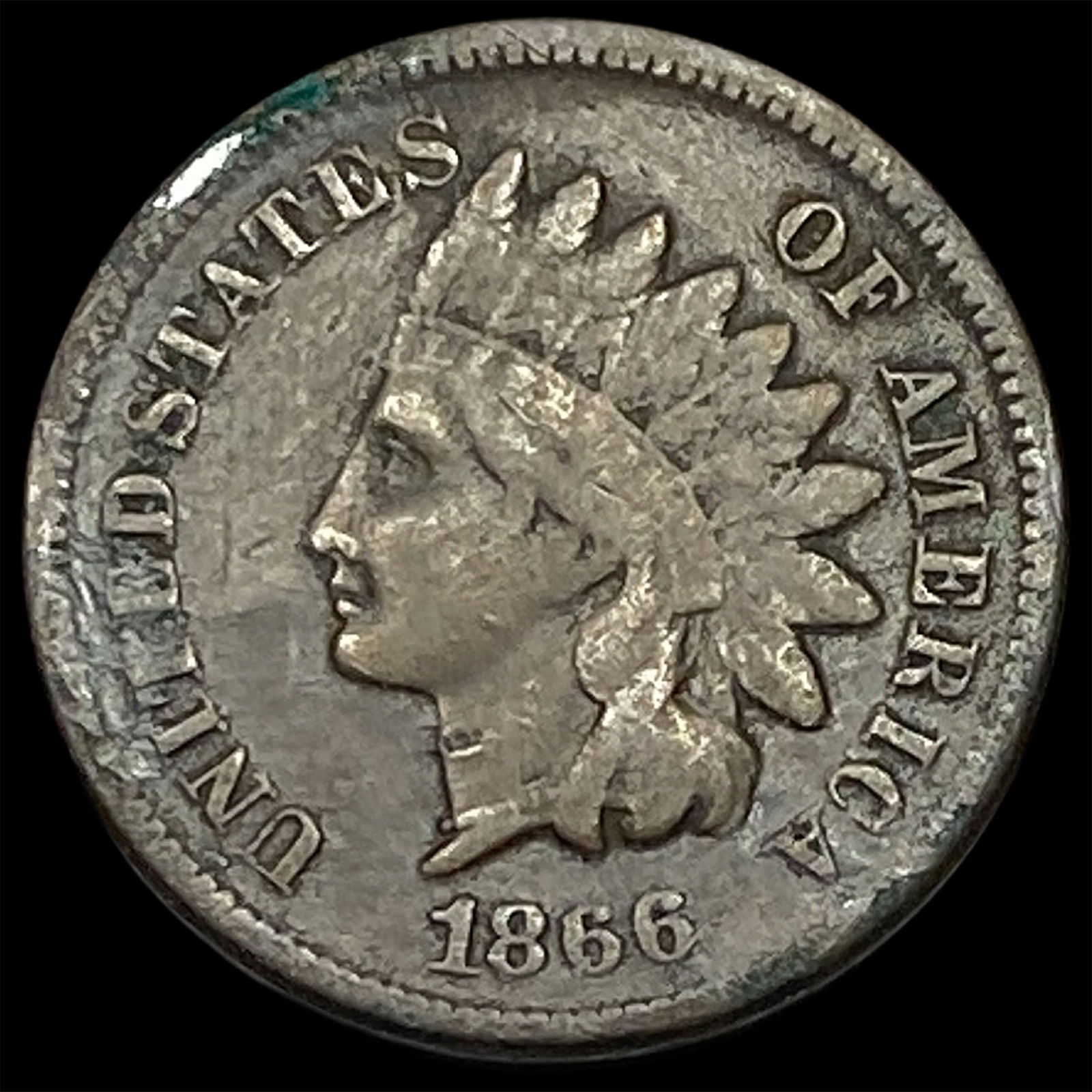 1866 Indian Head Cent NICELY CIRCULATED: 1866 Indian Head Cent NICELY CIRCULATED