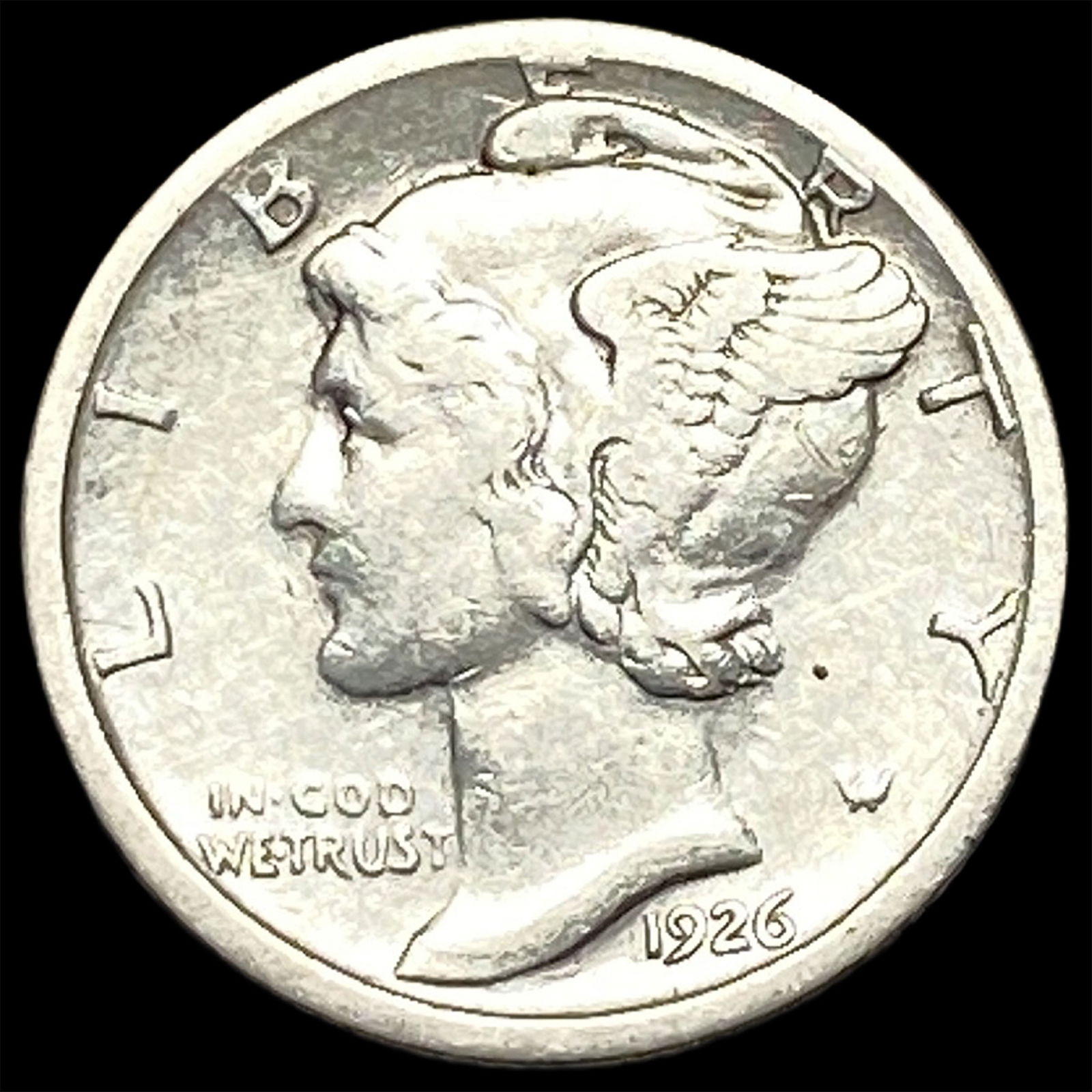 1926-S Silver Mercury Dime LIGHTLY CIRCULATED: 1926-S Silver Mercury Dime LIGHTLY CIRCULATED