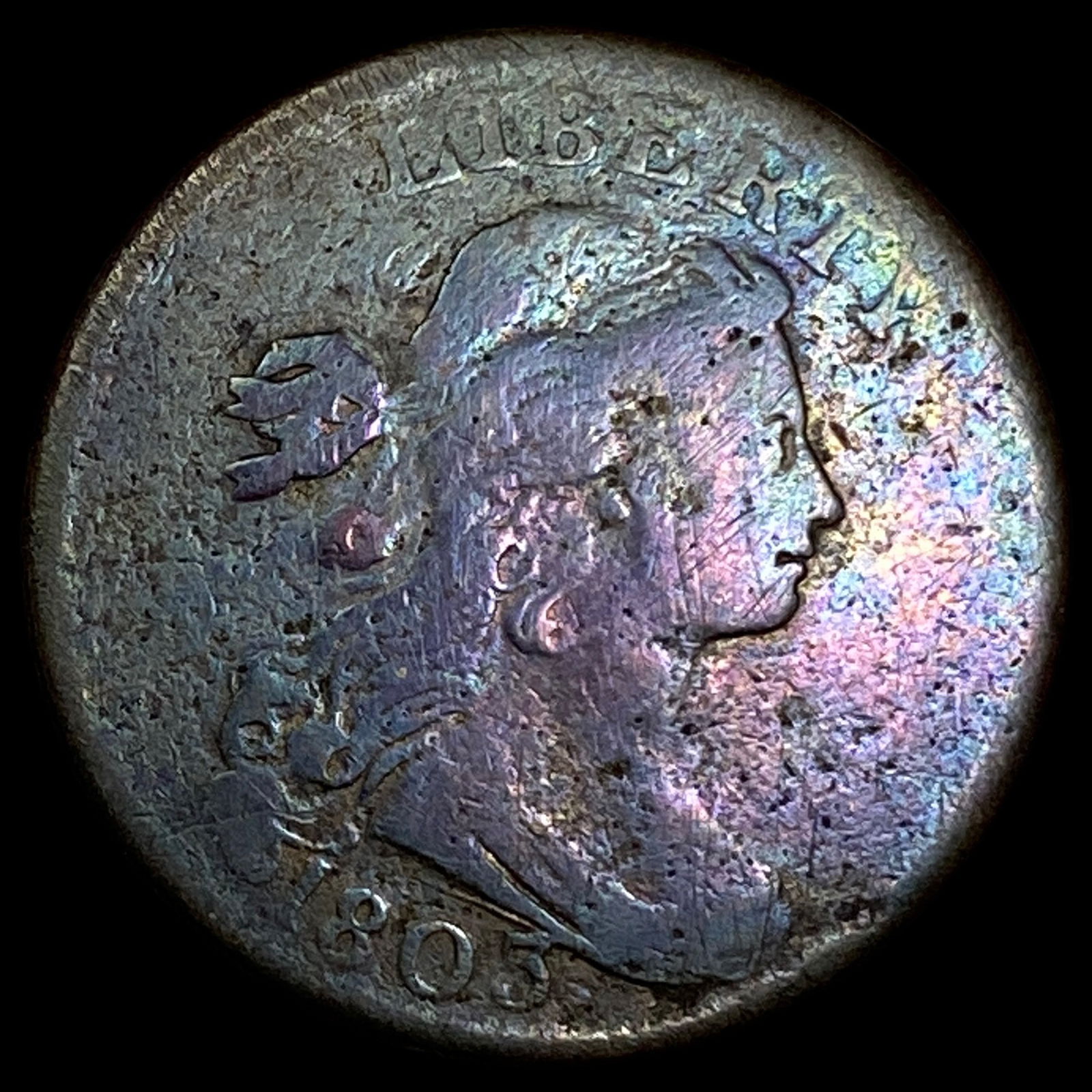 1805 Draped Bust Large Cent NICELY CIRCULATED: 1805 Draped Bust Large Cent NICELY CIRCULATED