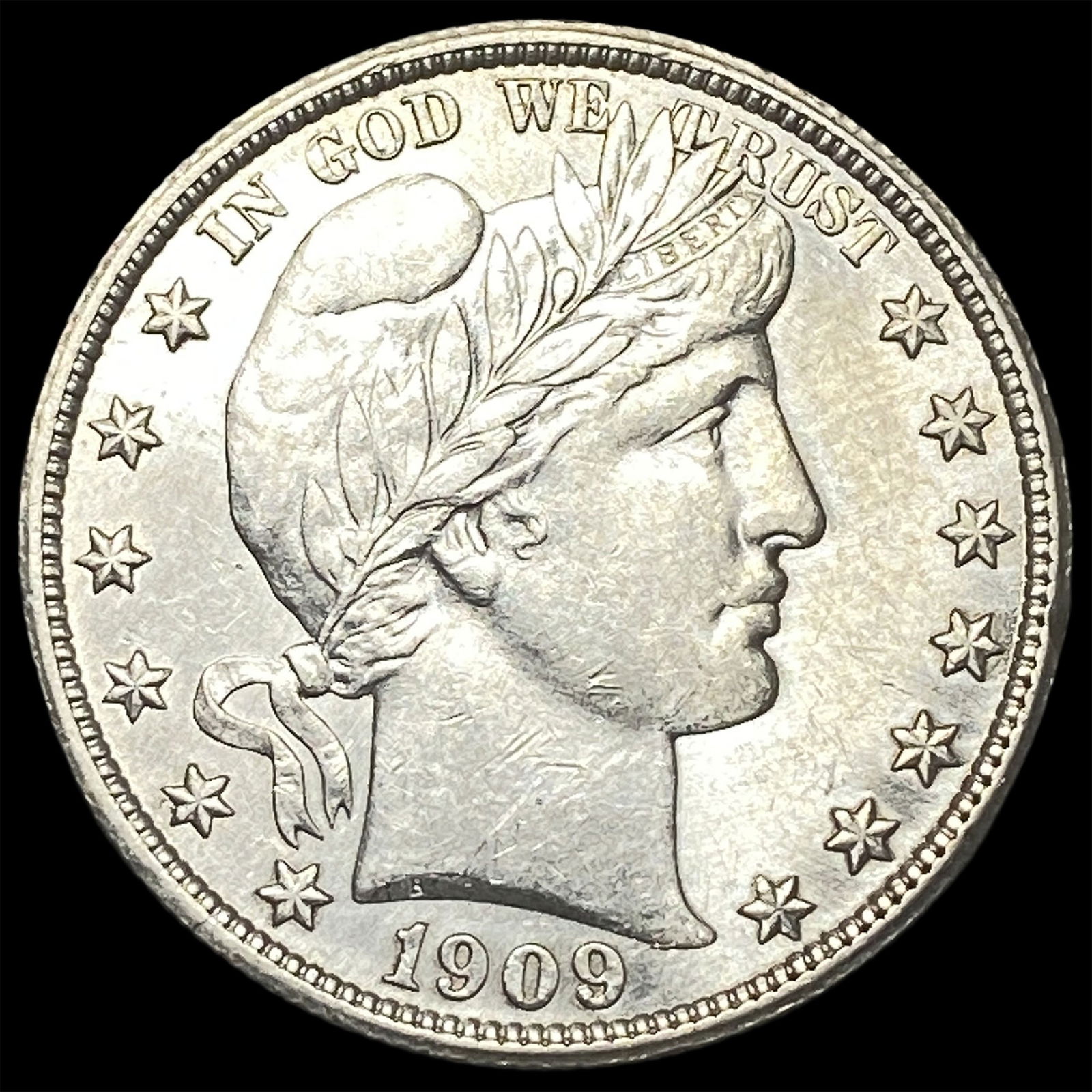 1909 Silver Barber Half Dollar UNCIRCULATED (1 of 2)