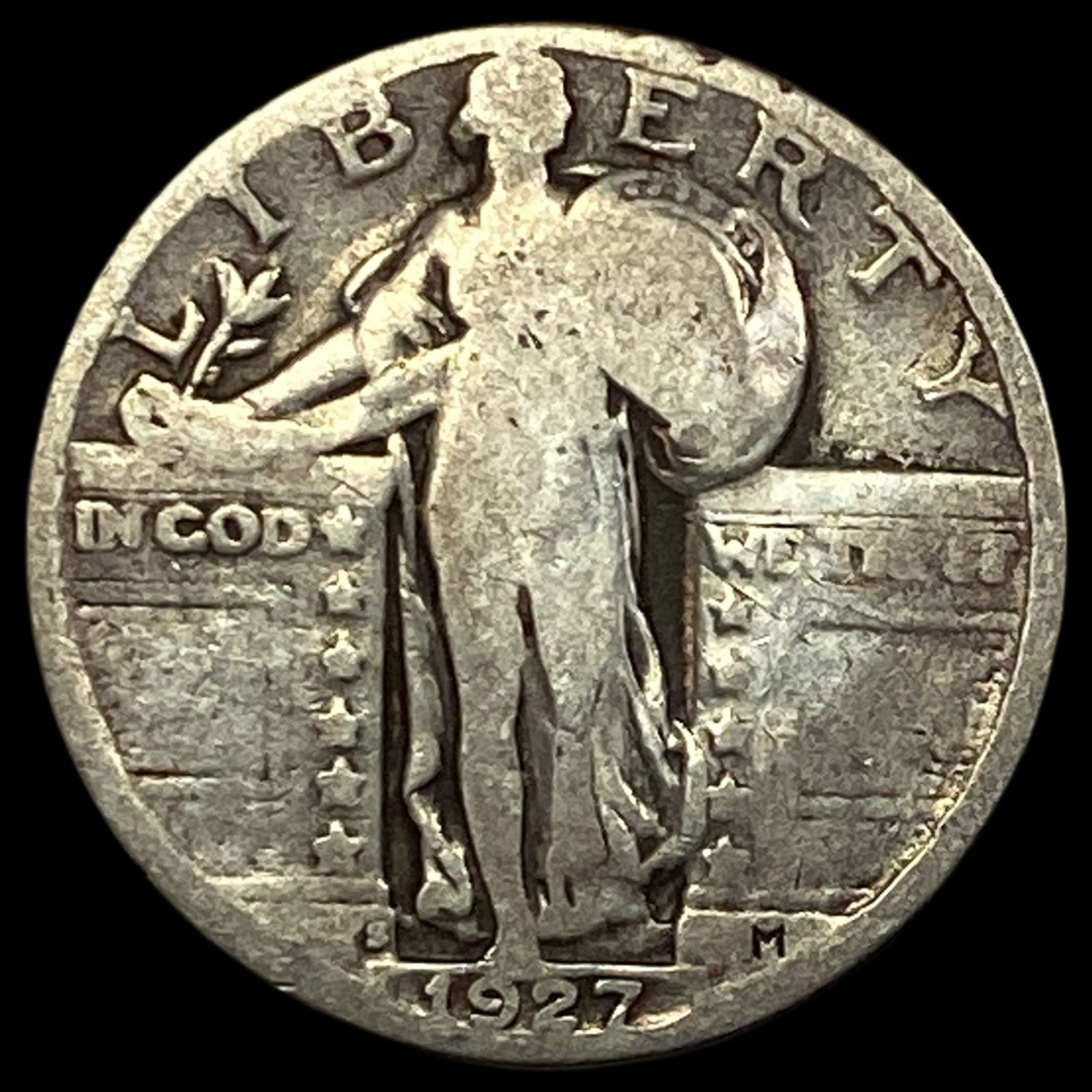1927-S Standing Liberty Quarter NICELY CIRCULATED (1 of 2)