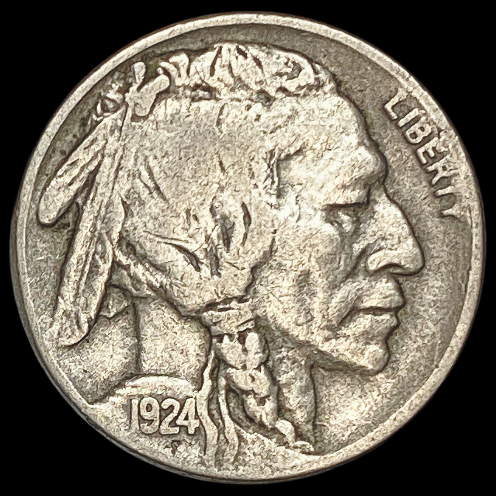 1924-S Buffalo Nickel NEARLY UNCIRCULATED (1 of 2)