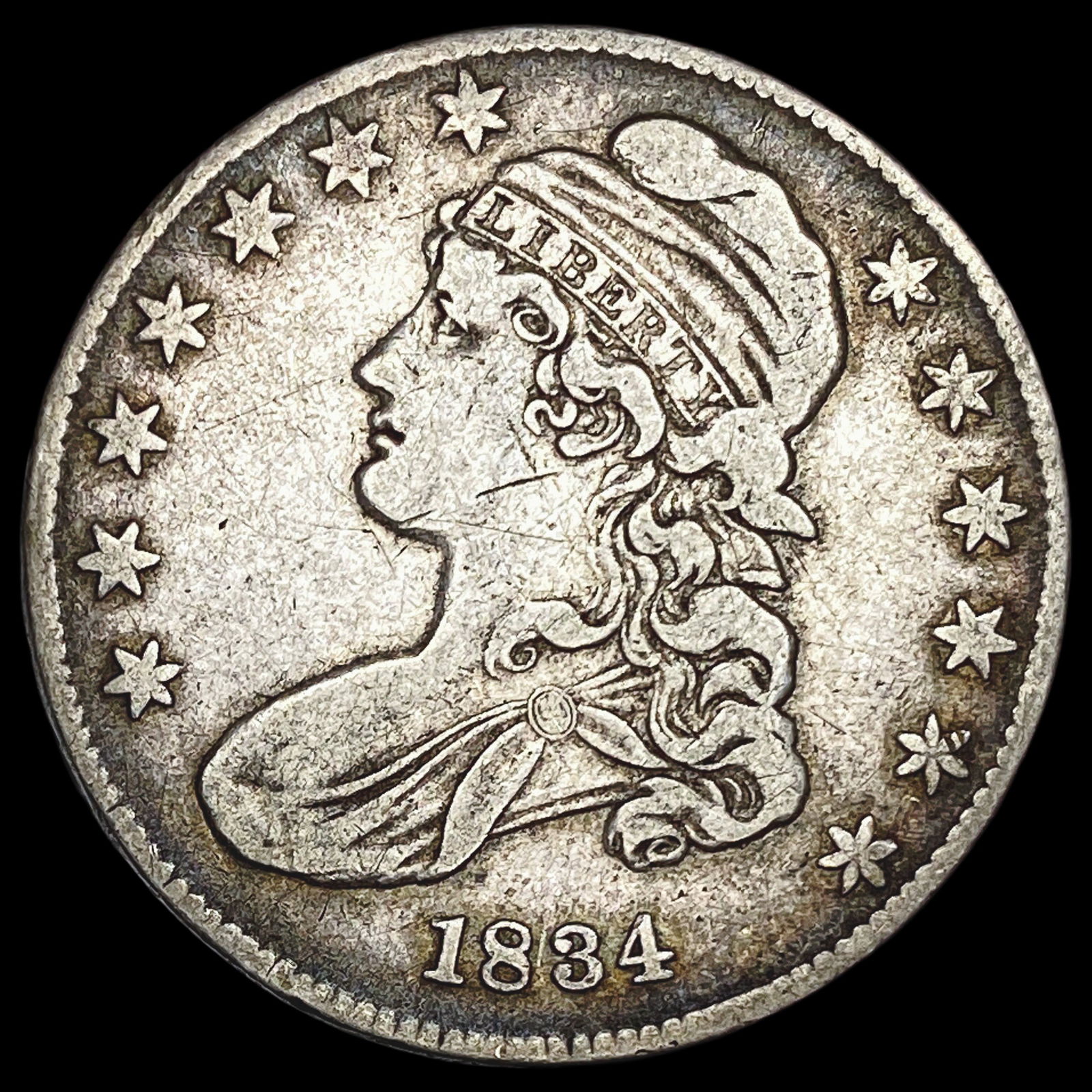 1834 Capped Bust Half Dollar LIGHTLY CIRCULATED (1 of 2)